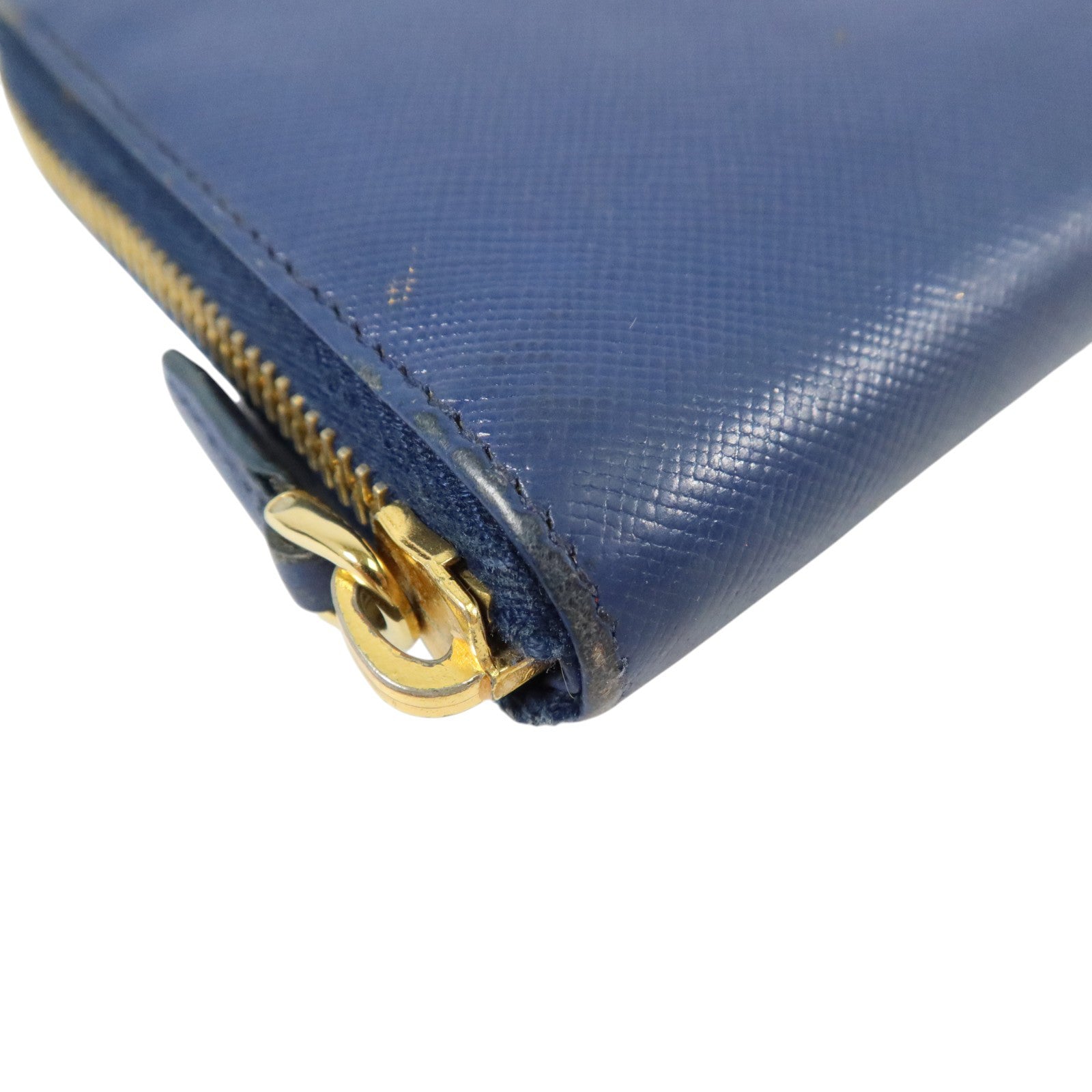 PRADA Saffiano皮革Zipper Long Wallet金扣長錢包