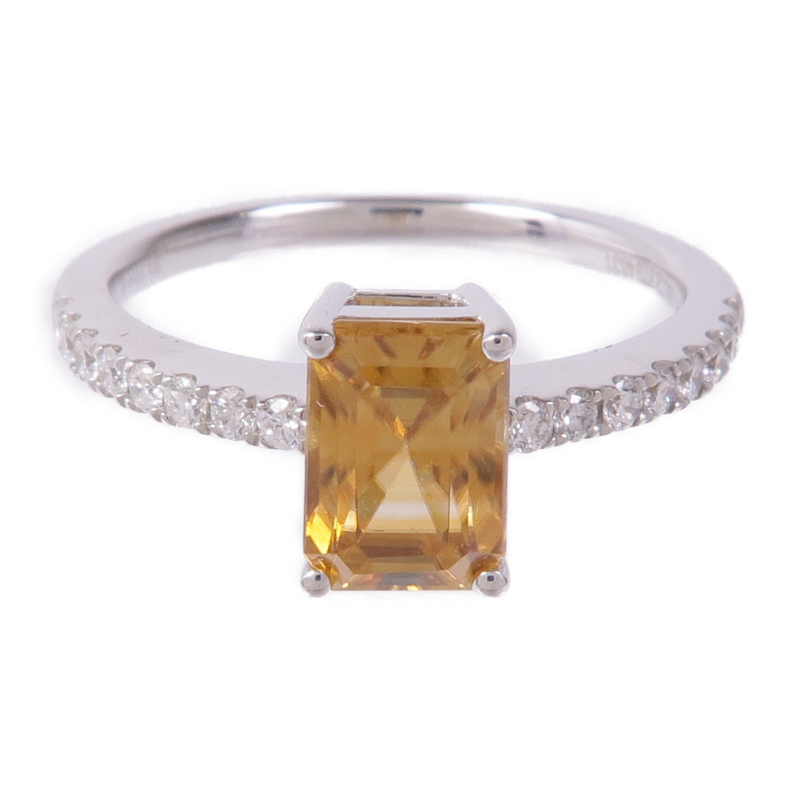 JEWELRY 18K白金Zircon/Diamond Ring鋯石/鑽石戒指US#6