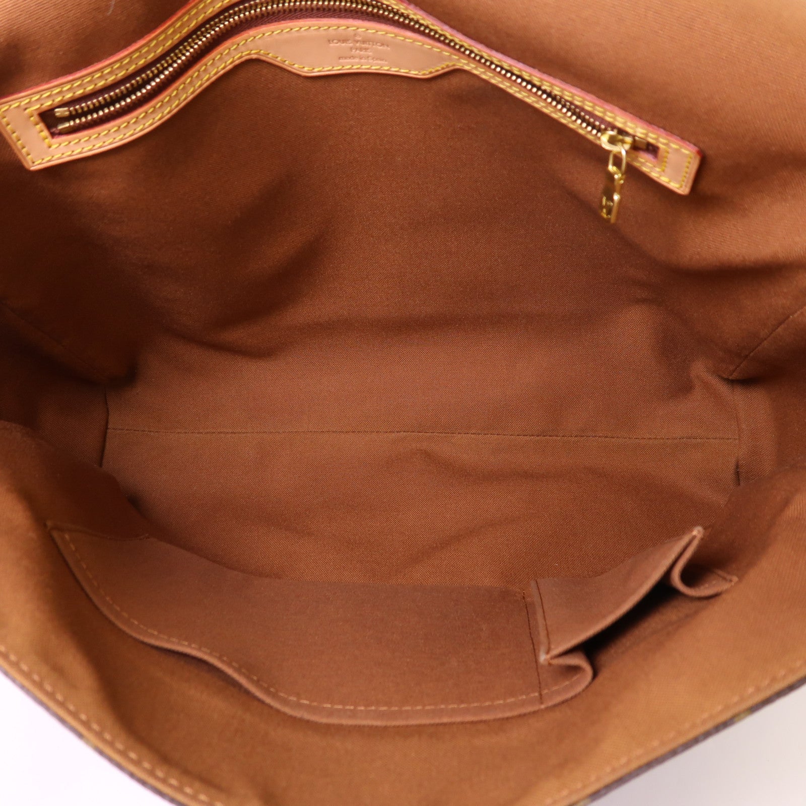 LOUIS VUITTON Monogram Abbesses金扣肩背袋棕色