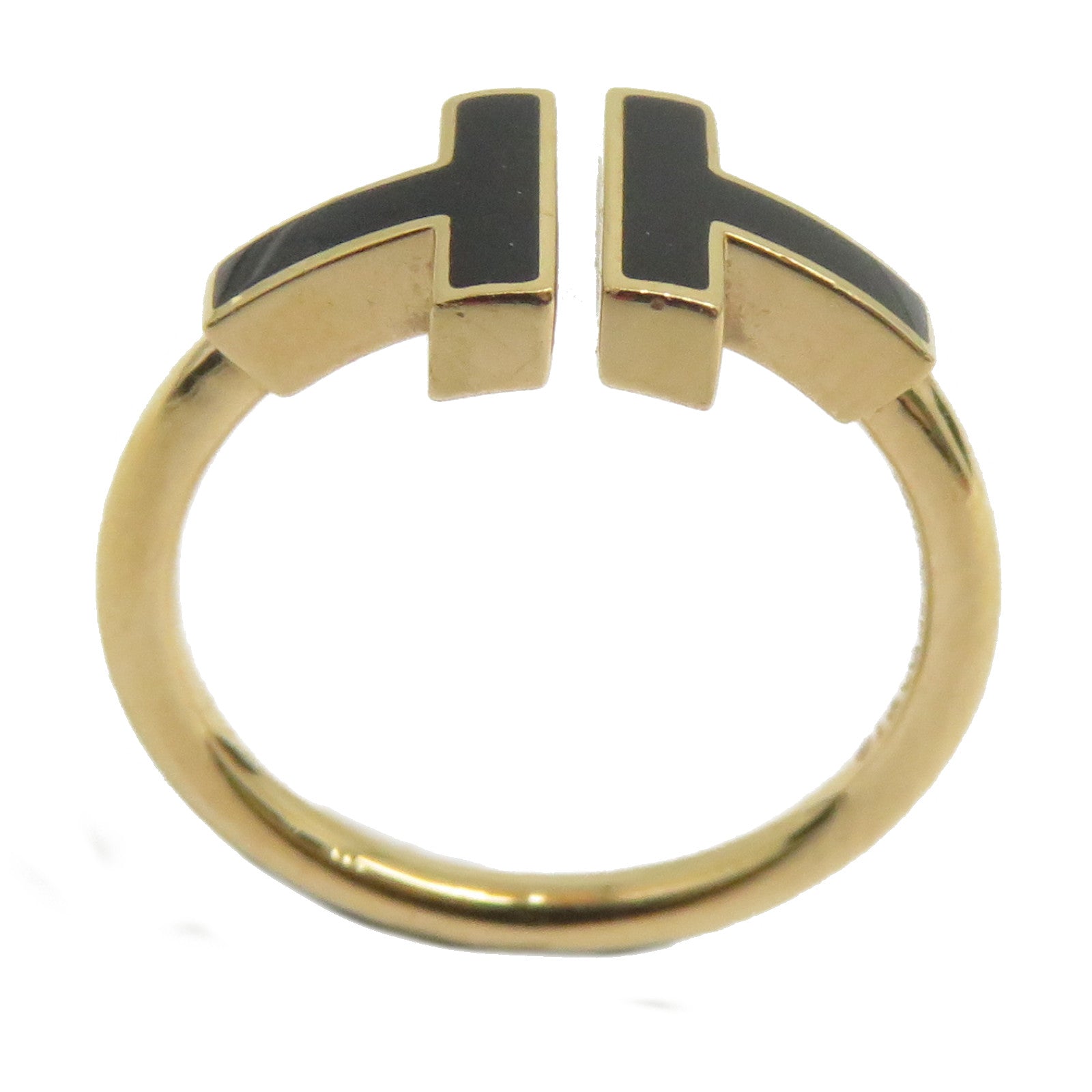 TIFFANY＆CO 【激減優惠】18K玫瑰金Black Onyx Wire Ring戒指US#6