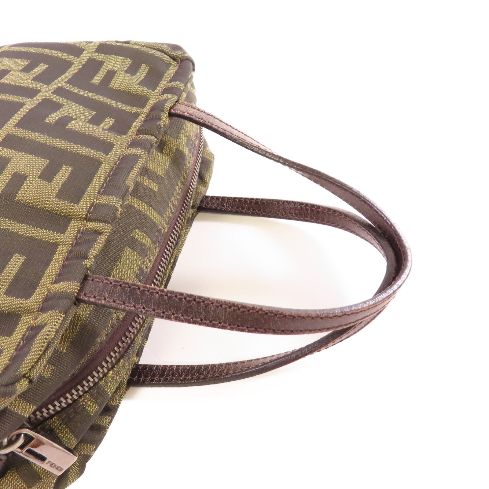 FENDI 帆布Zucchino Handbag手挽袋啡色