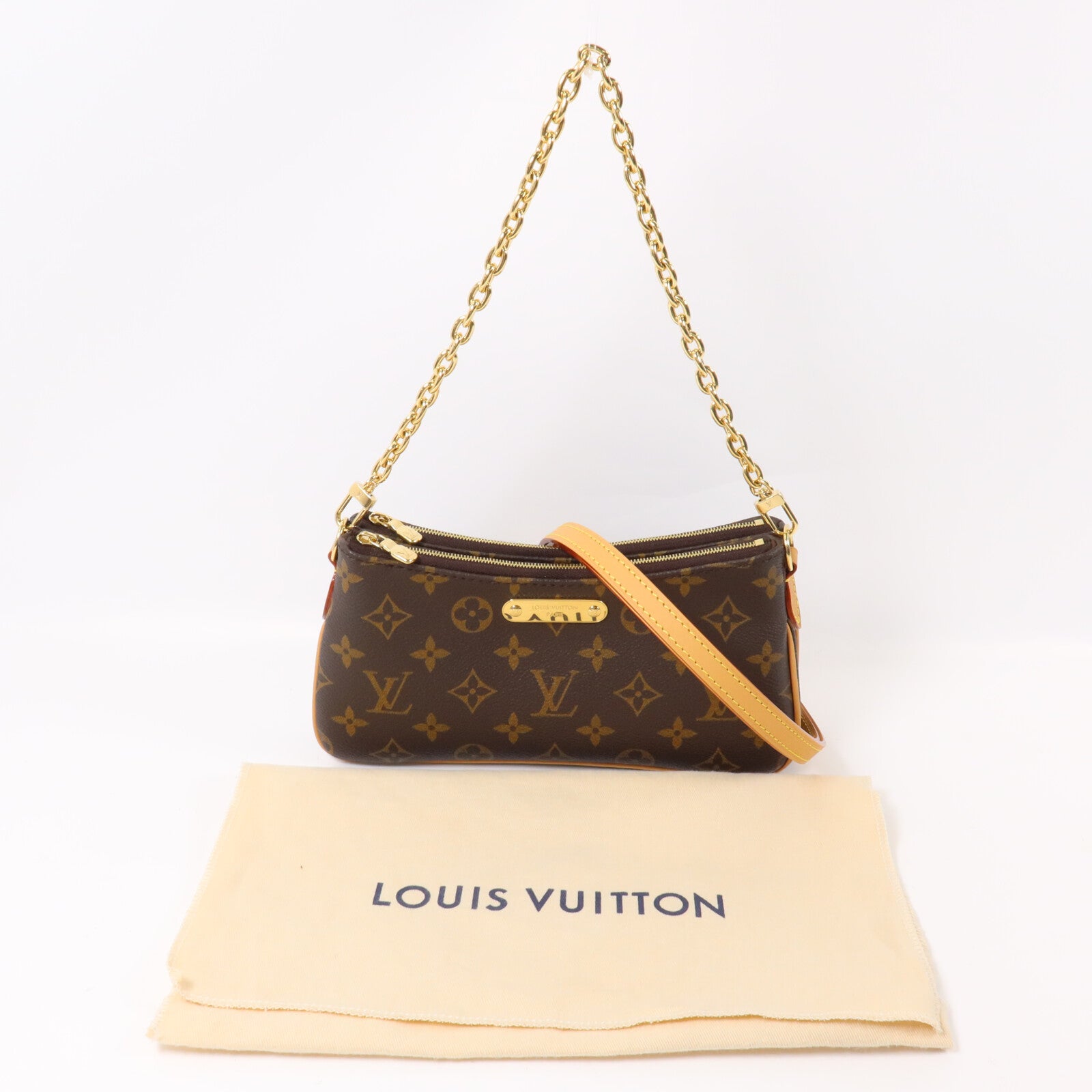 LOUIS VUITTON Monogram Liv Pochette鏈帶肩背袋