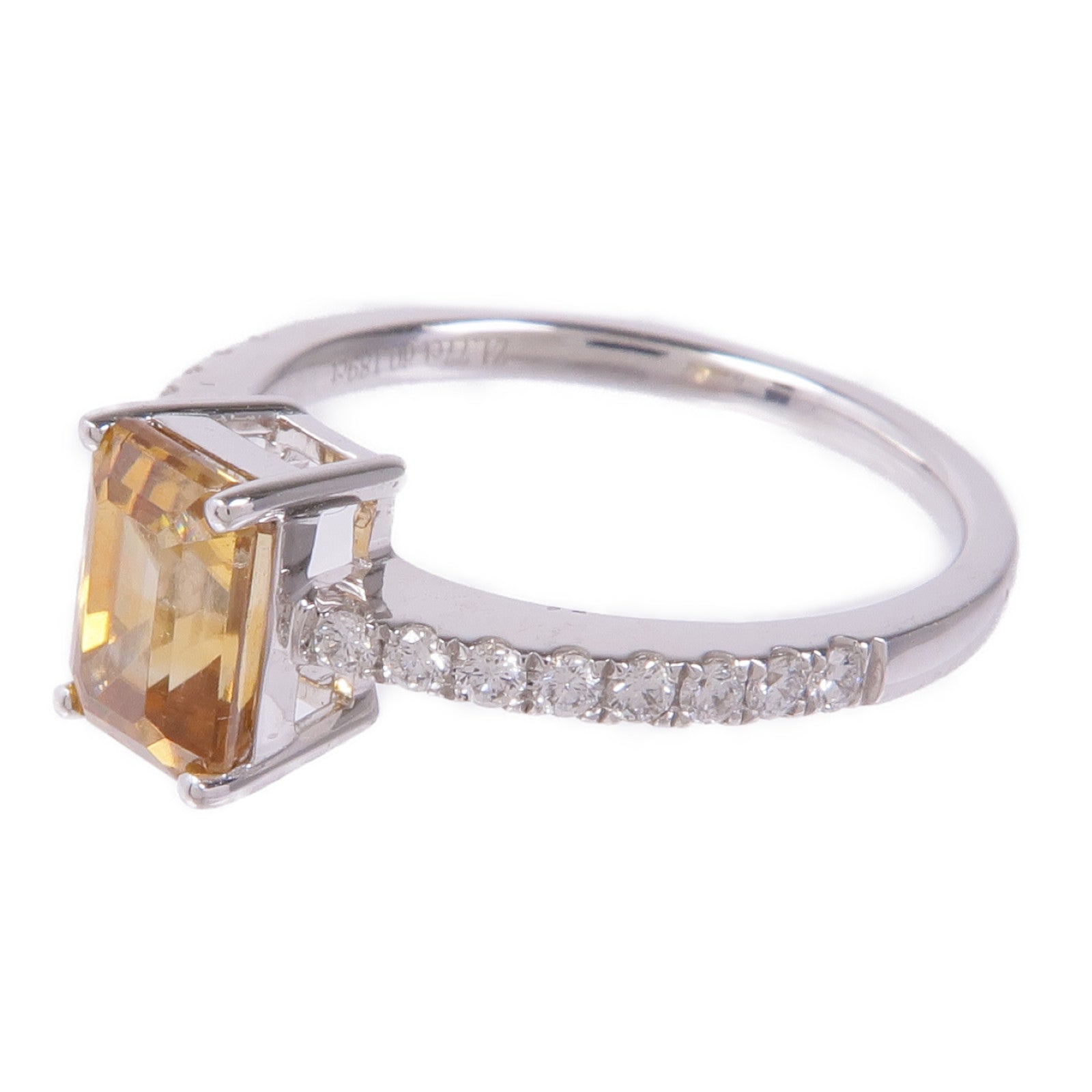 JEWELRY 18K白金Zircon/Diamond Ring鋯石/鑽石戒指US#6