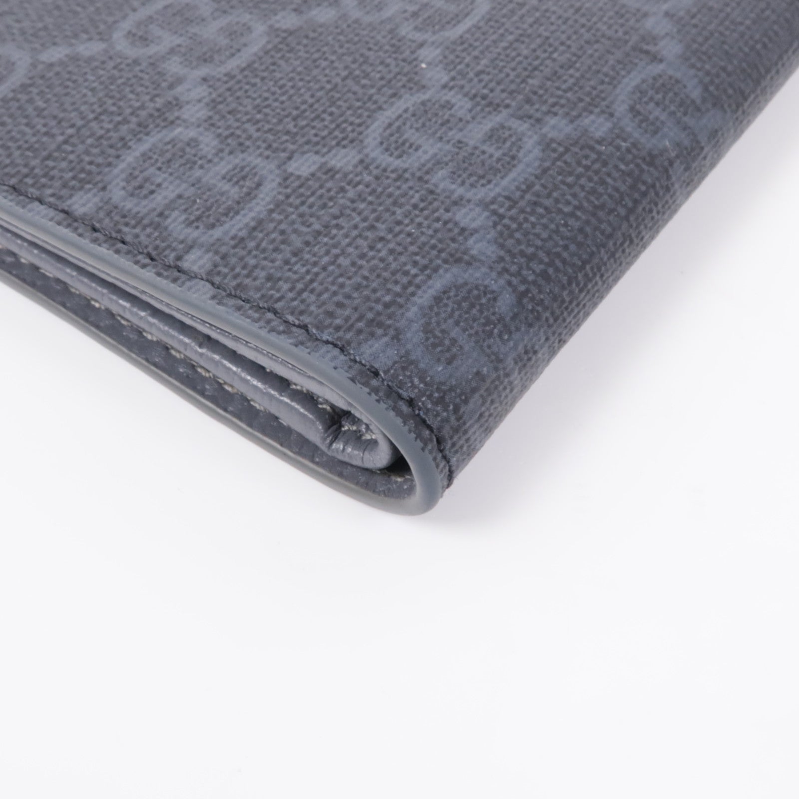 GUCCI 塗層帆布/皮革Grey Interior Bi-fold Wallet錢包