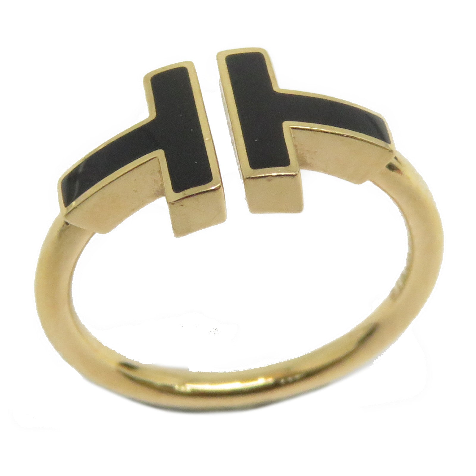 TIFFANY＆CO 【激減優惠】18K玫瑰金Black Onyx Wire Ring戒指US#6