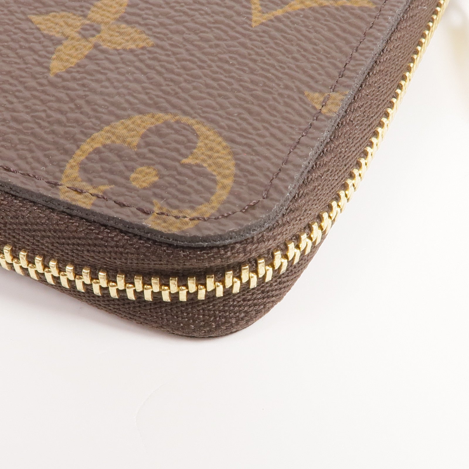 LOUIS VUITTON Monogram Zippy Coin Purse金扣零錢包棕色