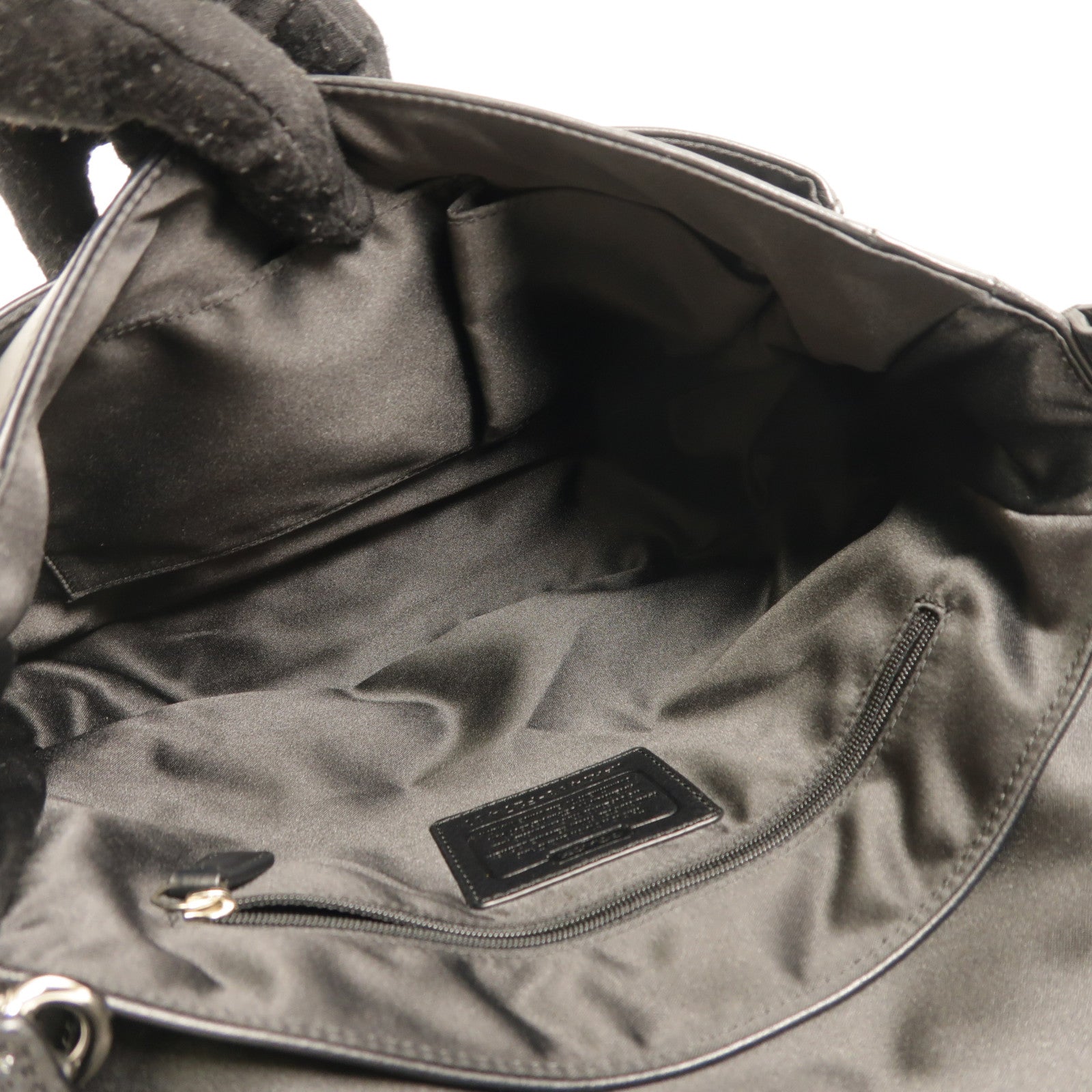 COACH 牛皮皮革2Way Shoulder銀扣手挽肩背兩用袋