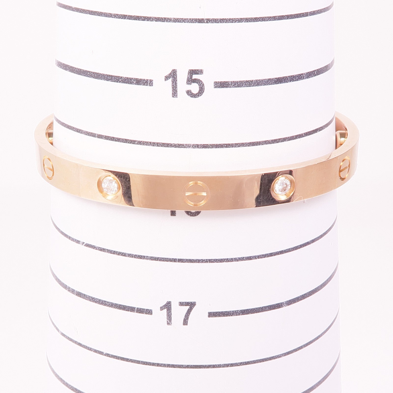 CARTIER 18K玫瑰金4 Diamond Love Bracelet手鐲