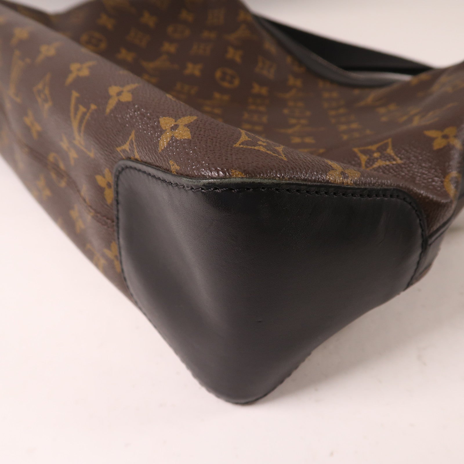 LOUIS VUITTON Monogram Macassar Torres銀扣斜孭袋啡色