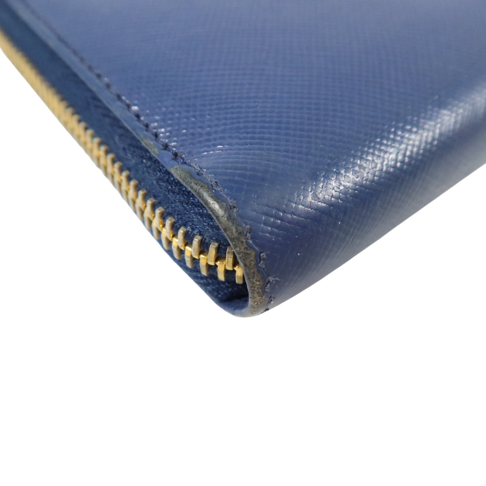 PRADA Saffiano皮革Zipper Long Wallet金扣長錢包