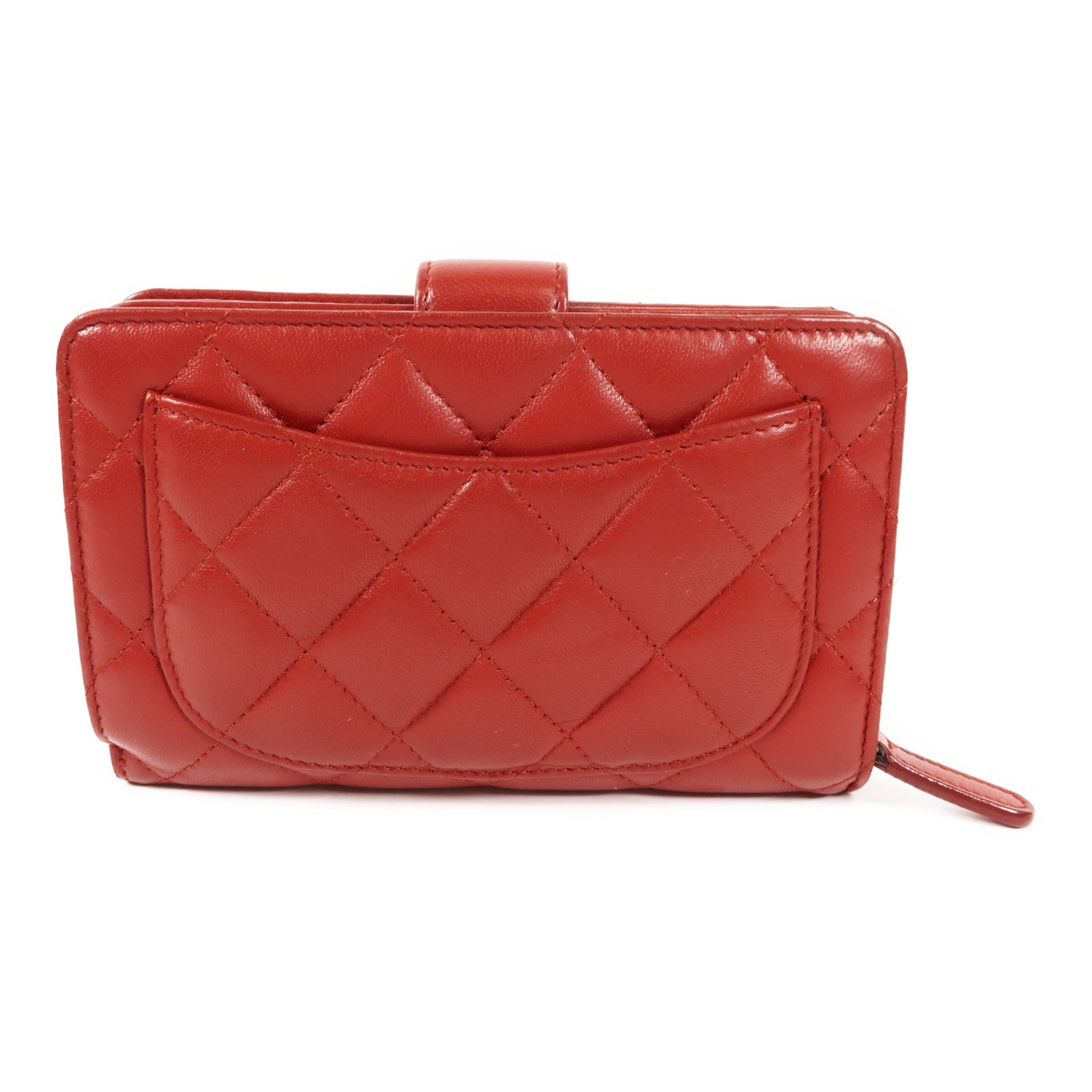 CHANEL 【激減優惠】羊皮皮革Wallet銀扣錢包