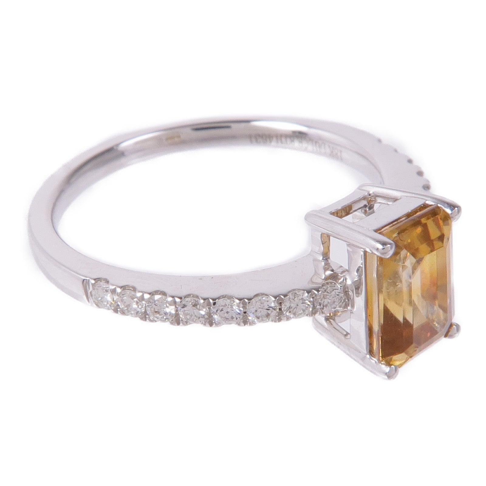 JEWELRY 【激減優惠】18K白金Zircon/Diamond Ring鋯石/鑽石戒指US#6