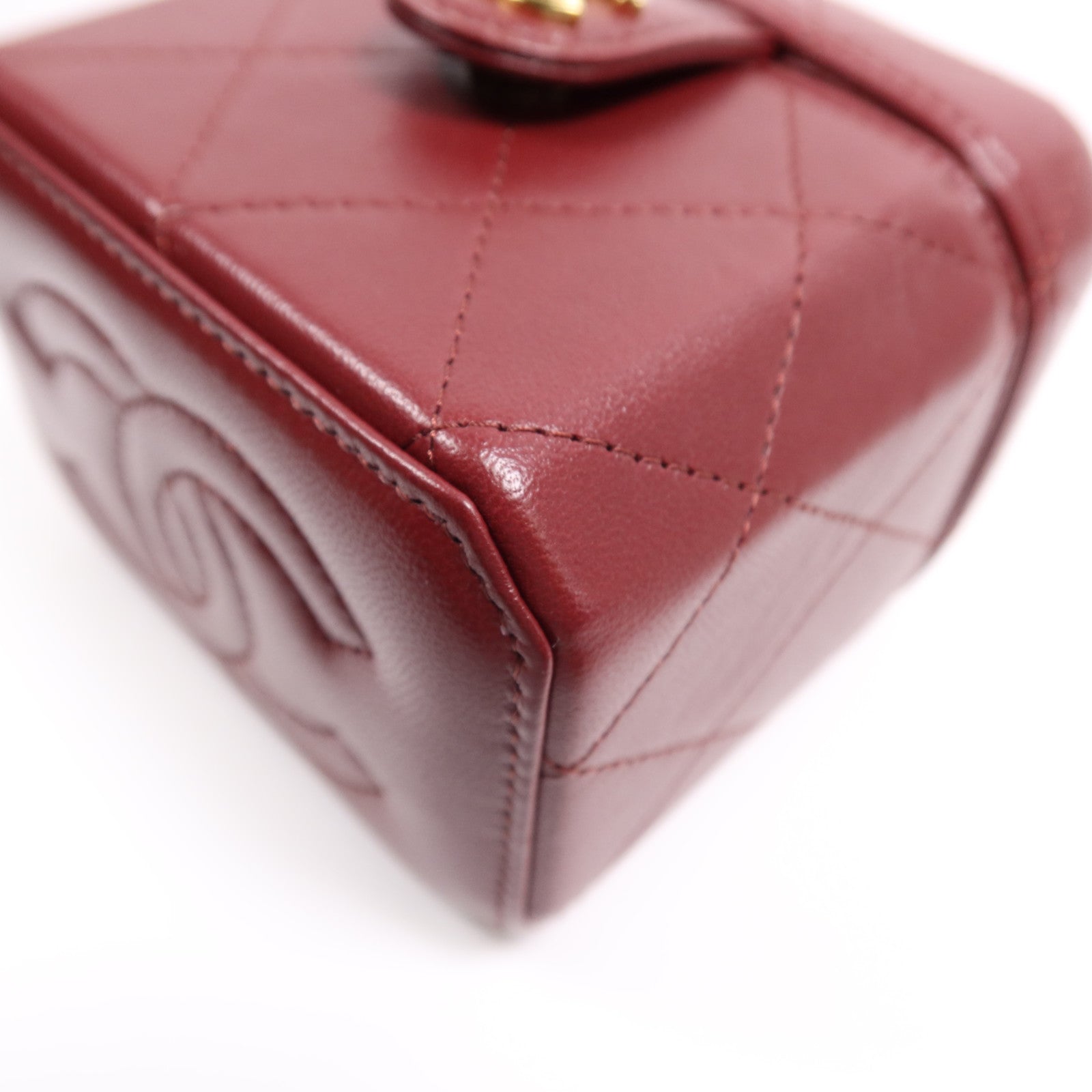 CHANEL 羊皮皮革Mini Vanity Case金扣鏈帶肩背袋