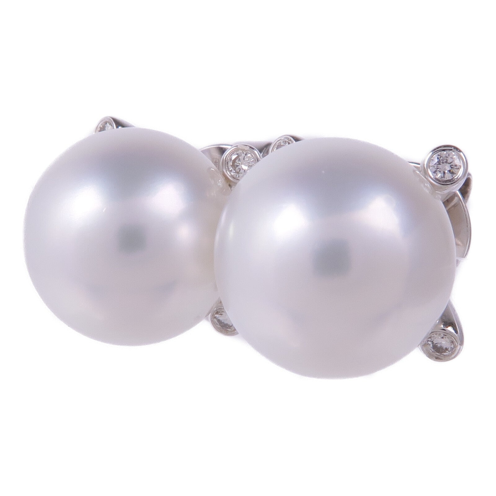 JEWELRY 【激減優惠】18K白金Pearl Diamond Earrings珍珠/鑽石耳環