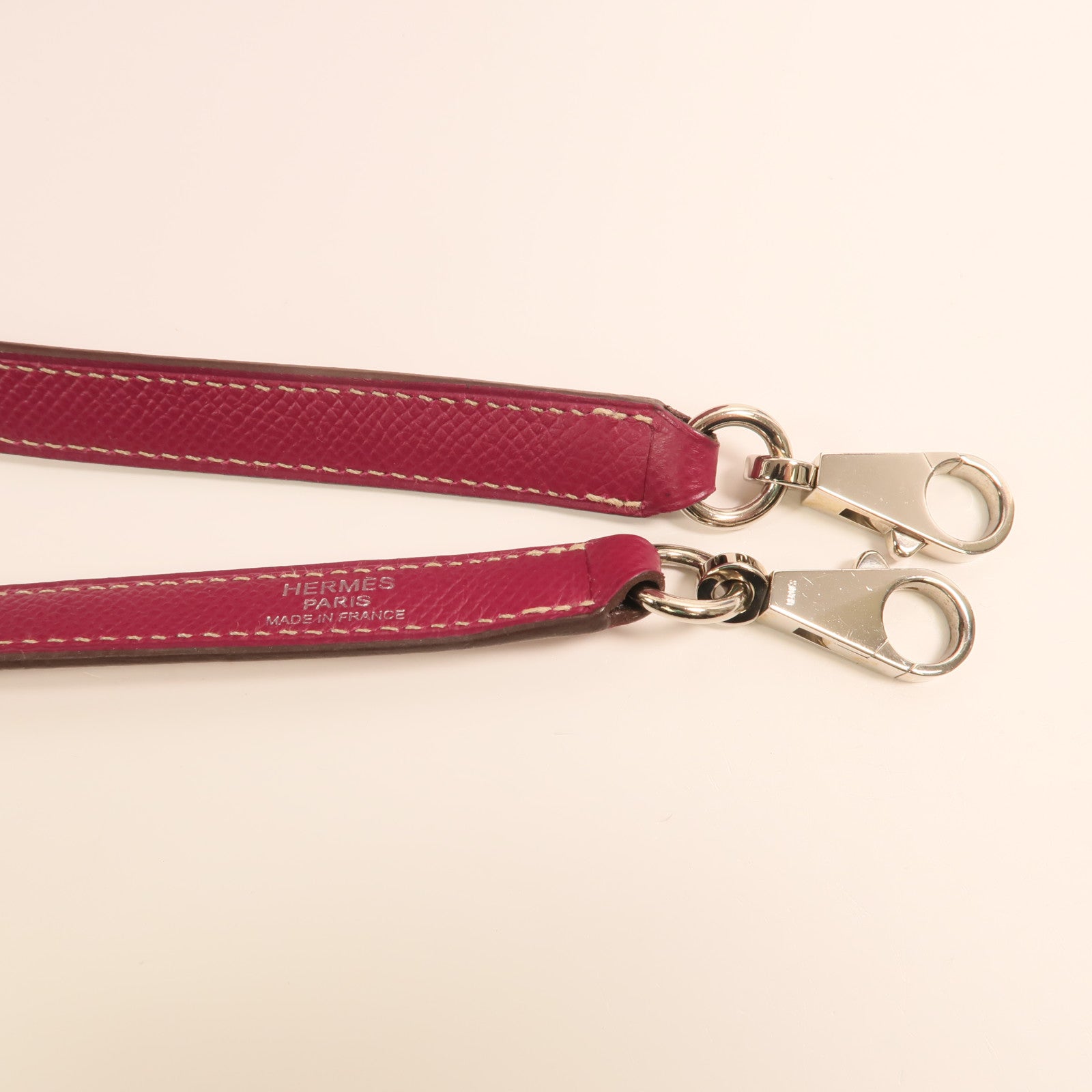 HERMES Epsom皮革Kelly 28銀扣手挽肩背兩用袋 Rose Tyrien/Rose Pourpre