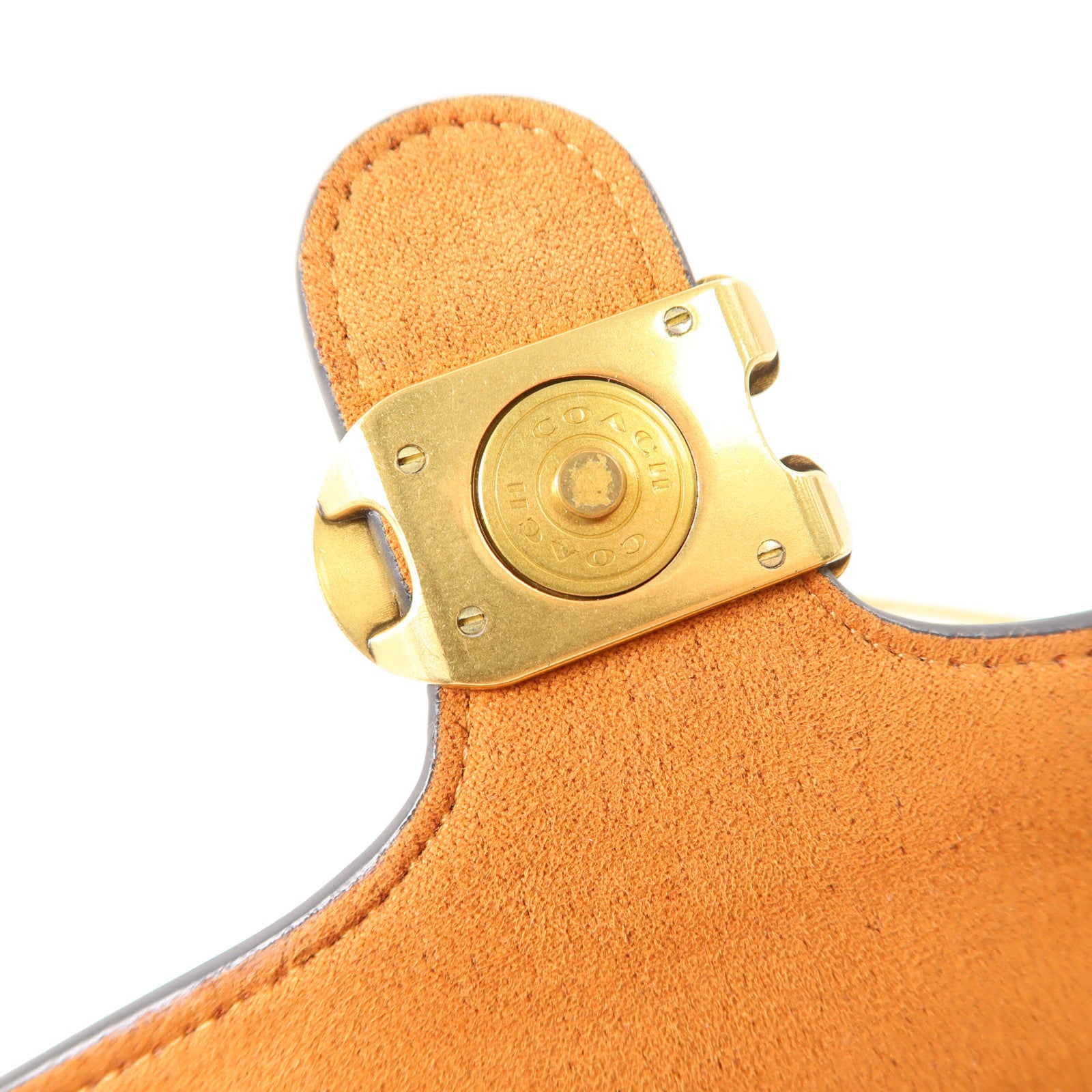 COACH 牛皮皮革Shoulder Bag金扣鏈帶肩背袋黑色