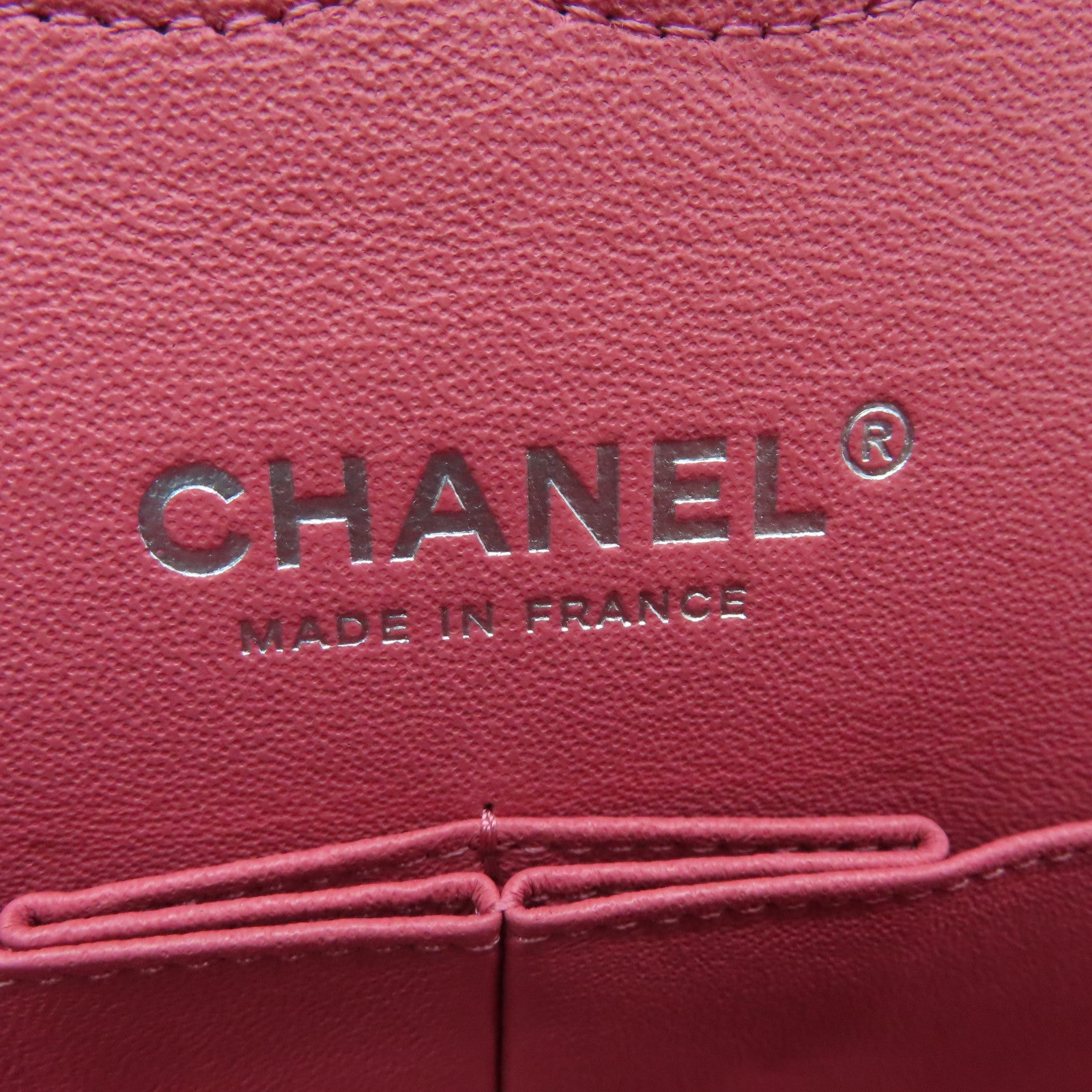 CHANEL 菱格羊皮皮革Classic Bag银扣链带肩背袋粉红色