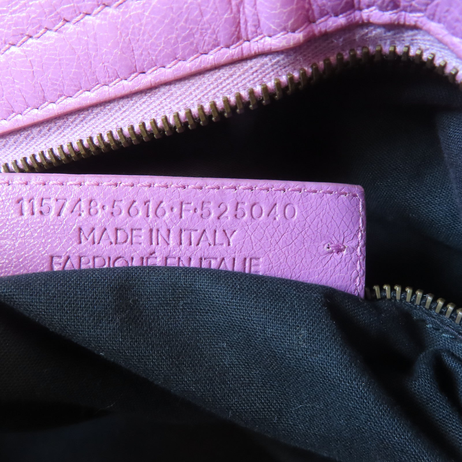 BALENCIAGA 羊皮皮革City黑扣手挽肩背兩用袋紫色