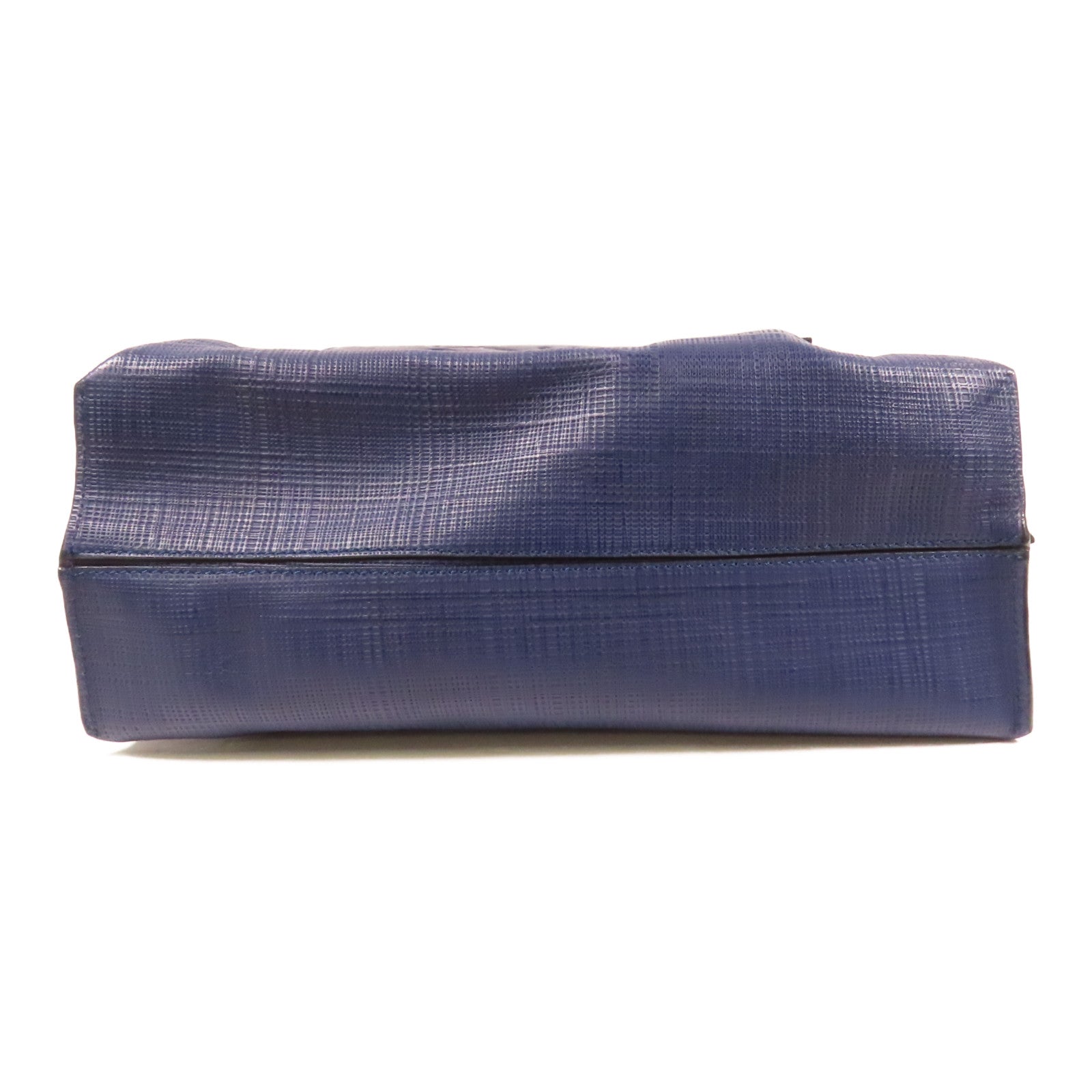LOEWE 牛皮皮革Tote Bag金扣手挽袋深藍色
