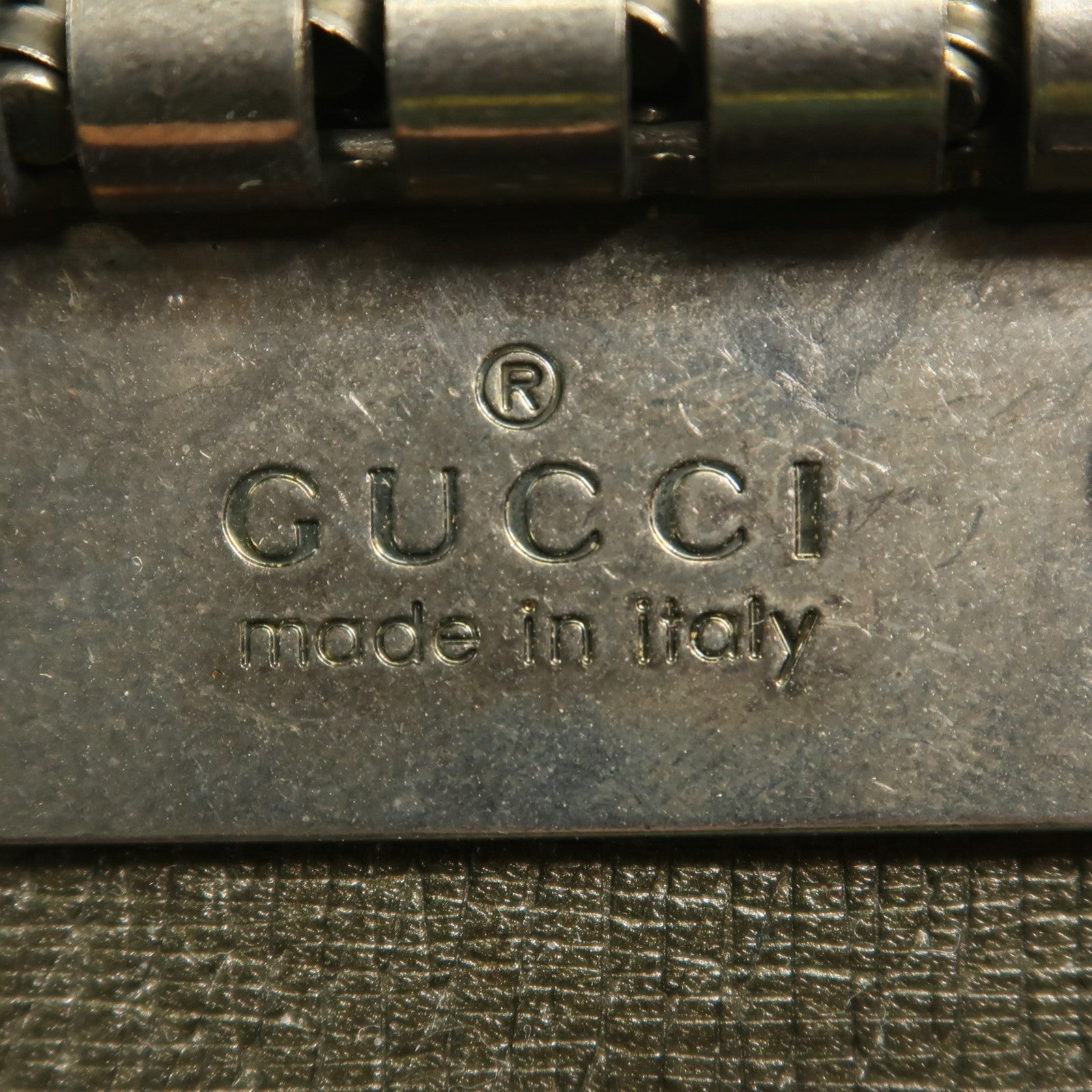 GUCCI 皮革Key Cases銀扣鎖匙扣