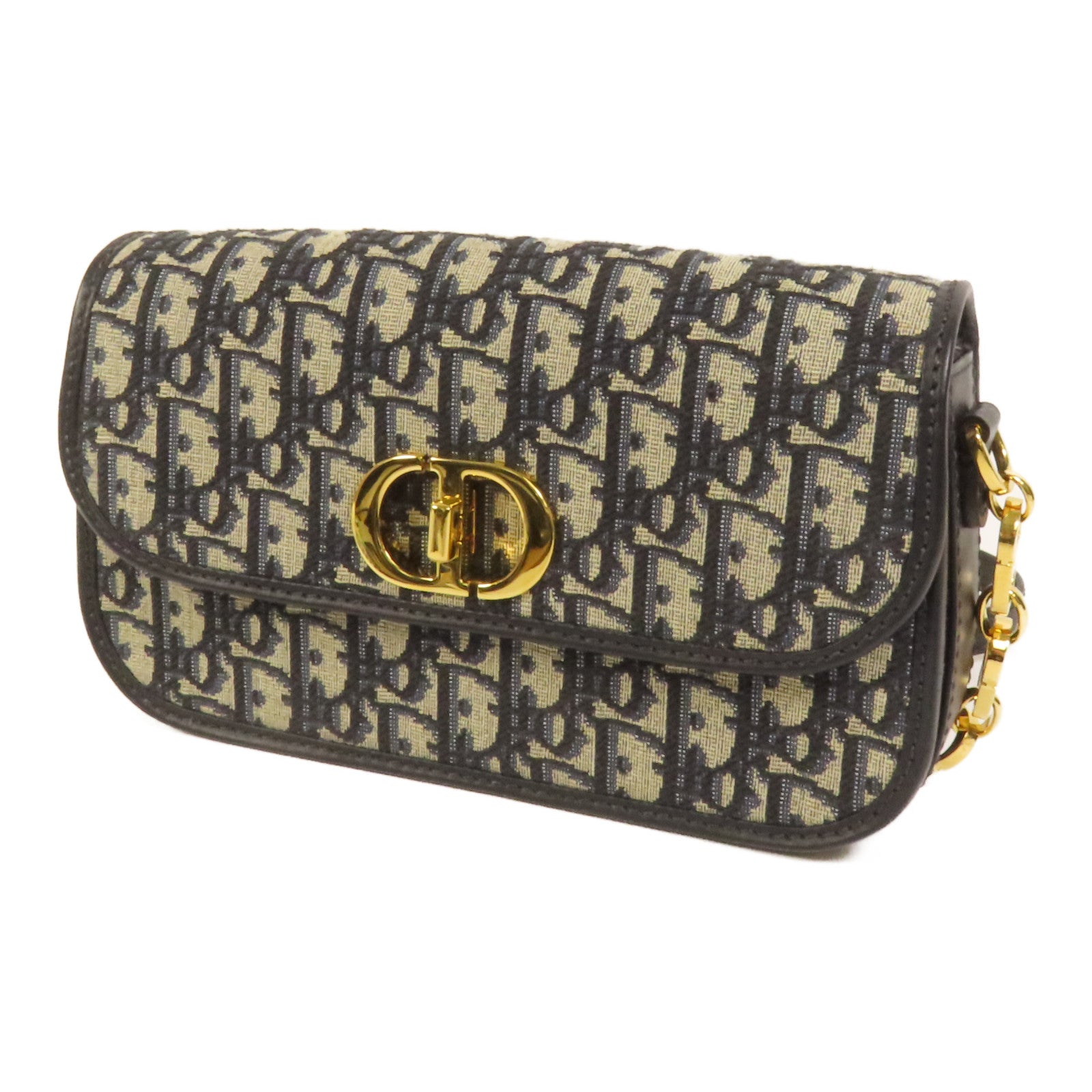 Dior 帆布Small 30 Montaigue Avenut Bag金扣肩背袋