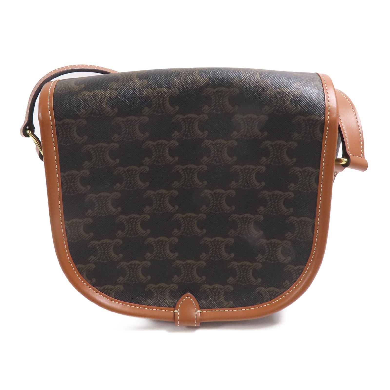CELINE 塗層帆布Shoulder Bag金扣肩背袋