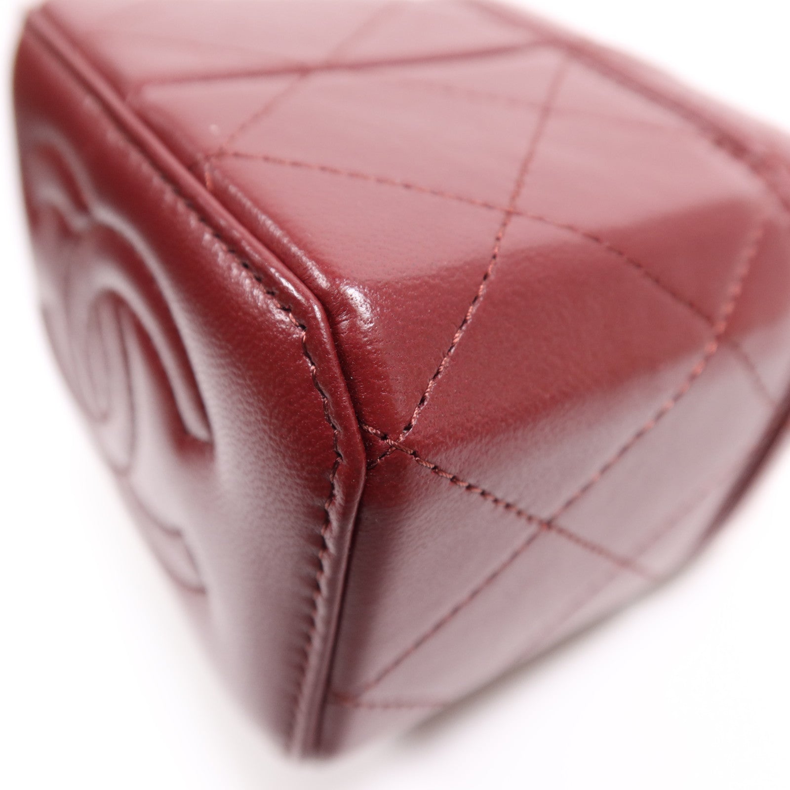 CHANEL 羊皮皮革Mini Vanity Case金扣鏈帶肩背袋