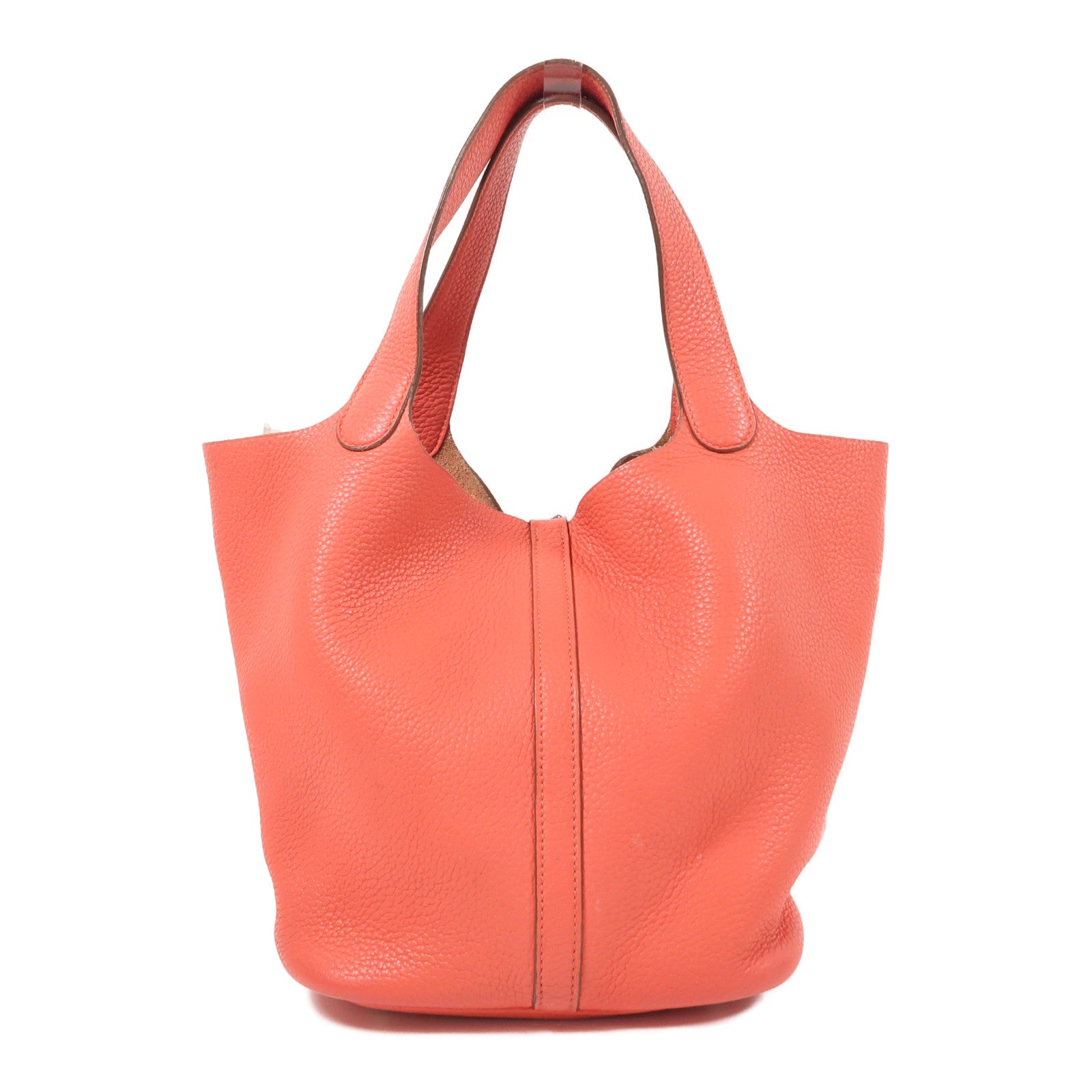 HERMES Clemence皮革Picotin MM銀扣手挽袋