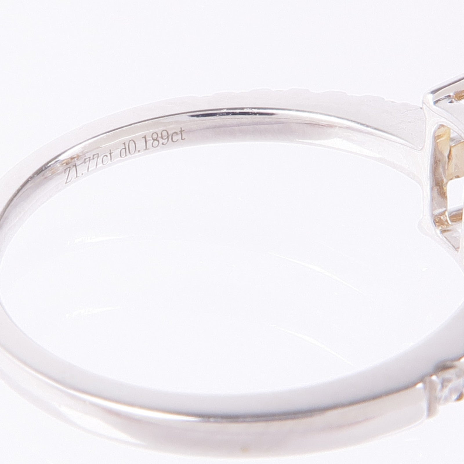 JEWELRY 18K白金Zircon/Diamond Ring鋯石/鑽石戒指US#6