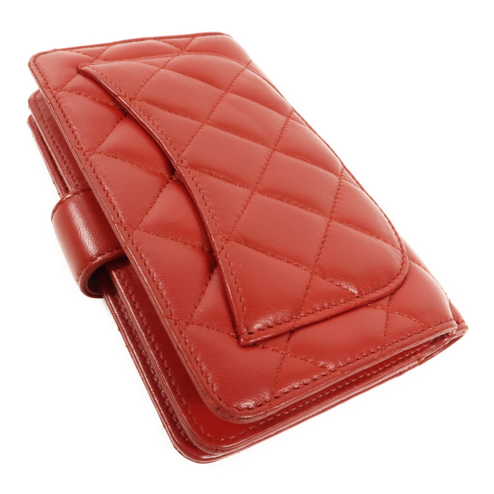 CHANEL 羊皮皮革Wallet銀扣錢包