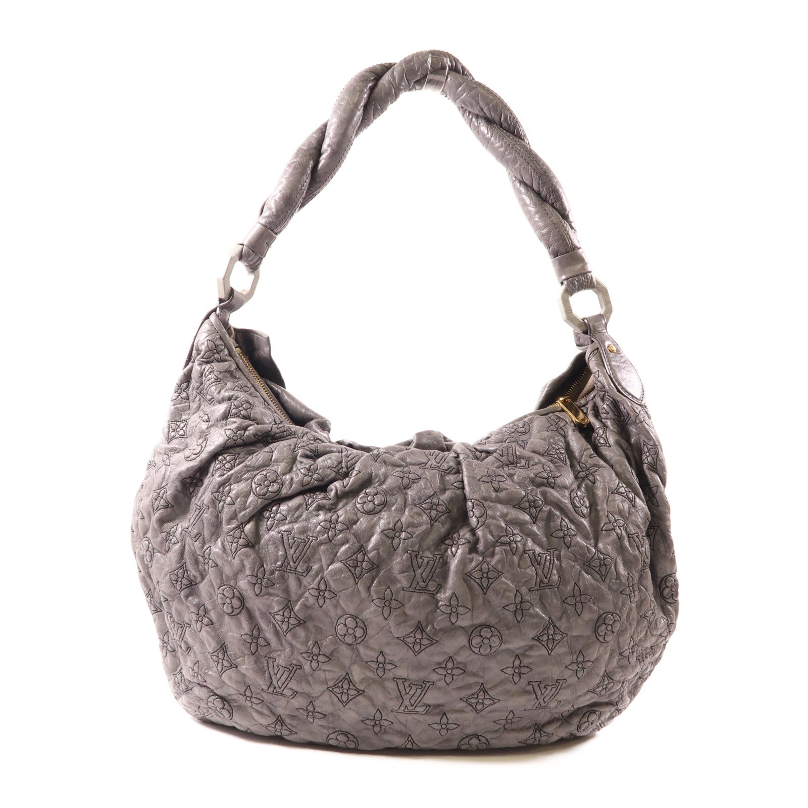 LOUIS VUITTON 羊皮皮革Nimbus Olype PM金扣手挽袋