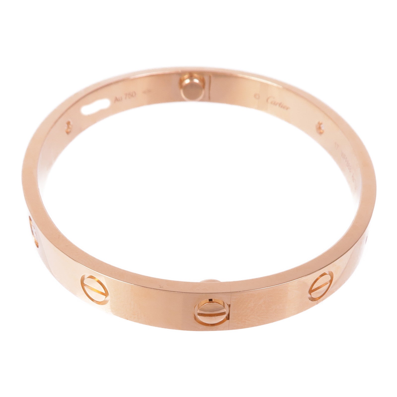 CARTIER 18K玫瑰金4 Diamond Love Bracelet手鐲