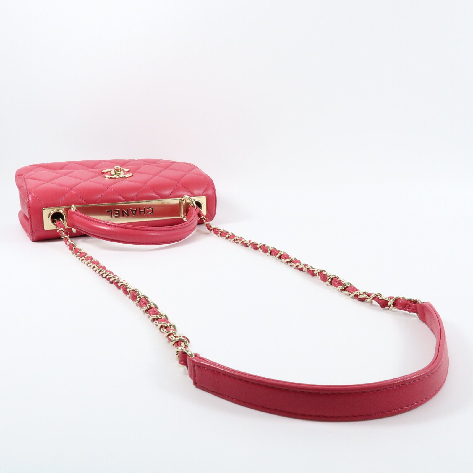 CHANEL 羊皮皮革Trendy CC金扣鏈帶肩背袋