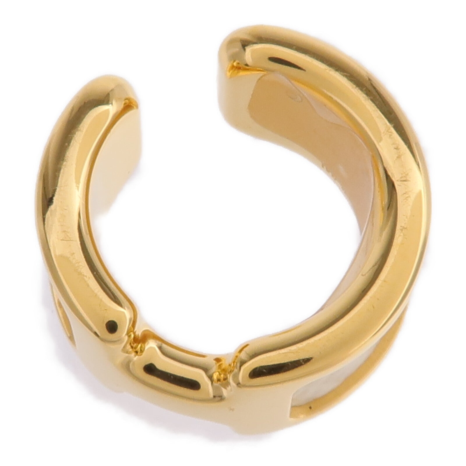 HERMES Epsom皮革/金屬Olympe Ear Cuff耳環