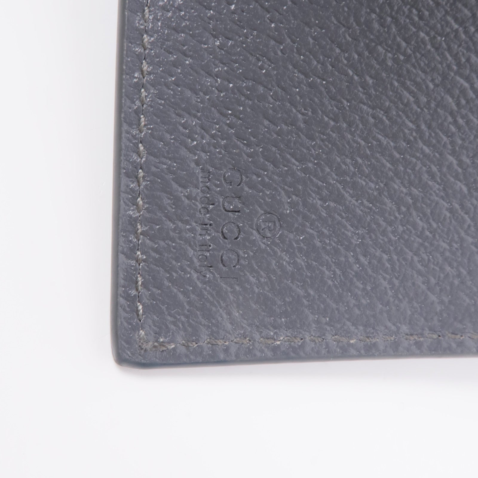 GUCCI 塗層帆布/皮革Grey Interior Bi-fold Wallet錢包