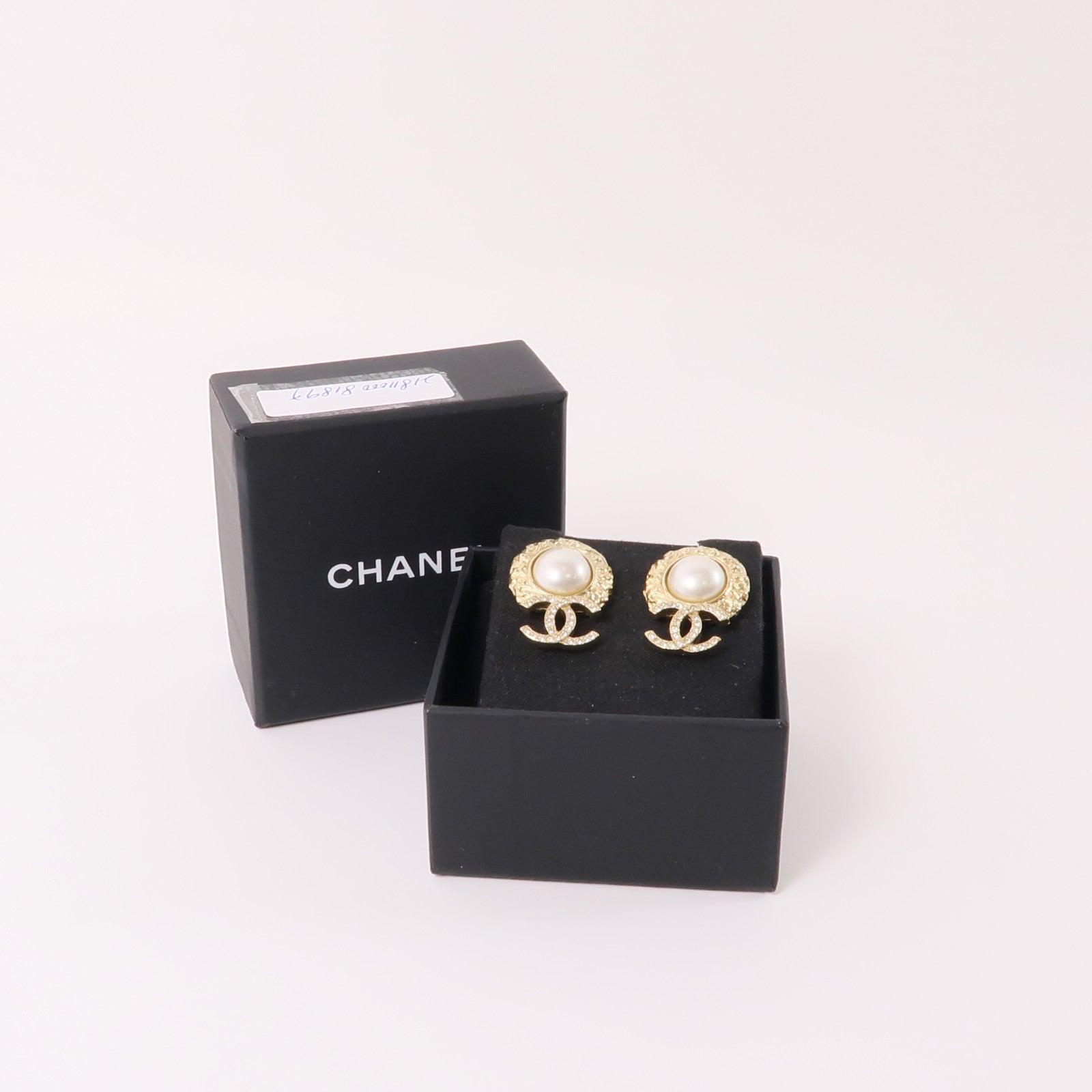 CHANEL PVC/金屬Earrings耳環白色/金色