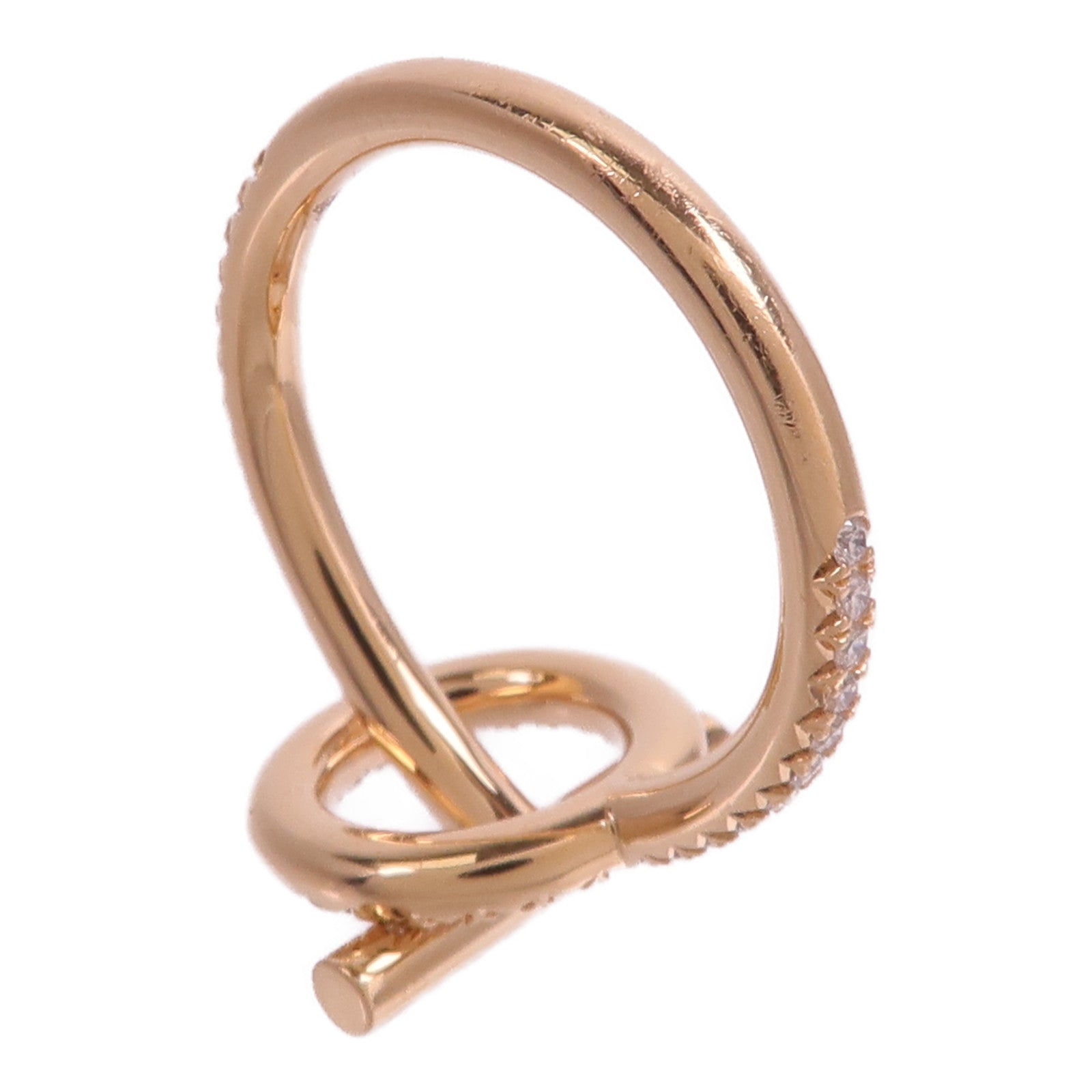 HERMES 18K玫瑰金Echappee Diamond Ring戒指
