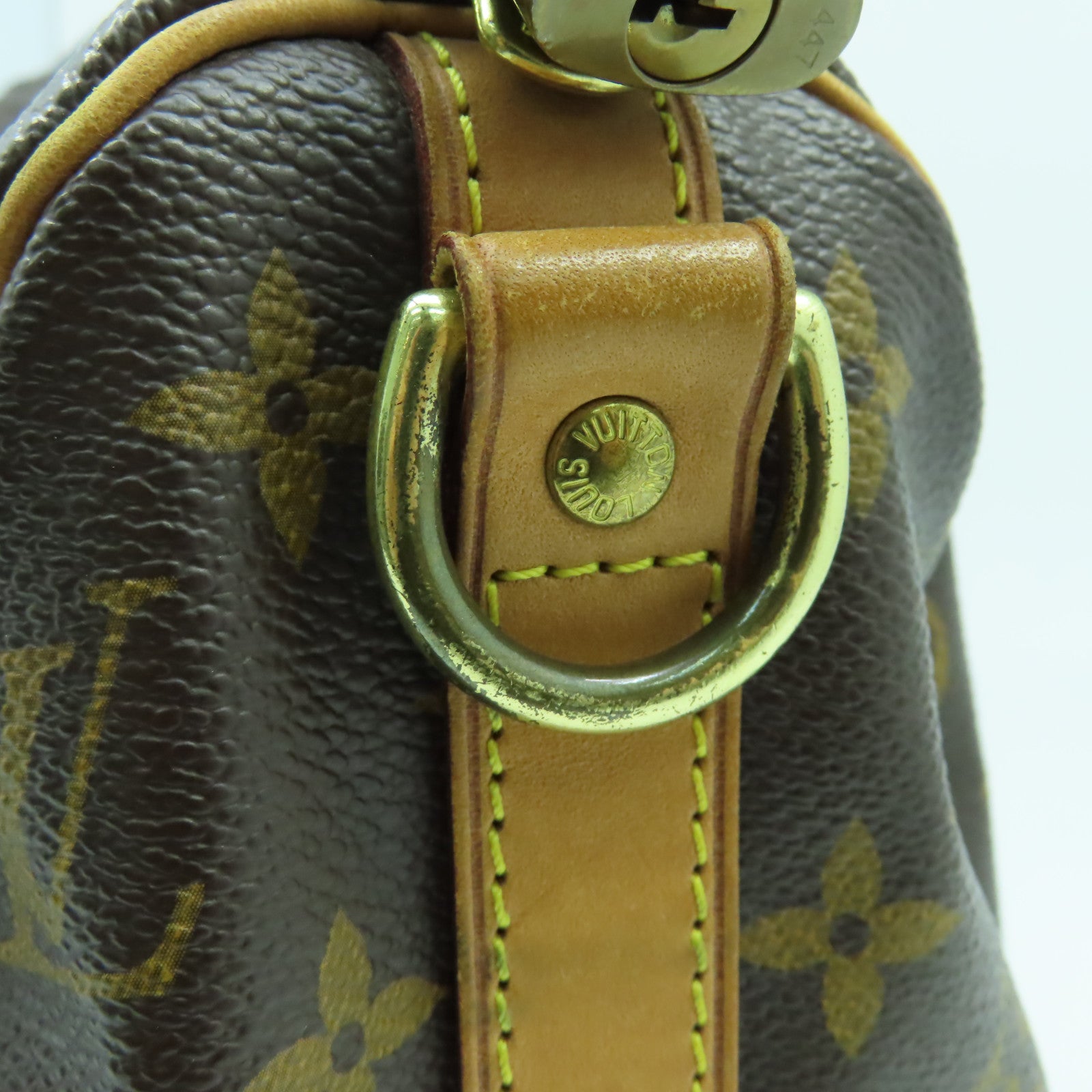 LOUIS VUITTON Monogram Speedy Bandouliere 25金扣手挽肩背兩用袋啡色