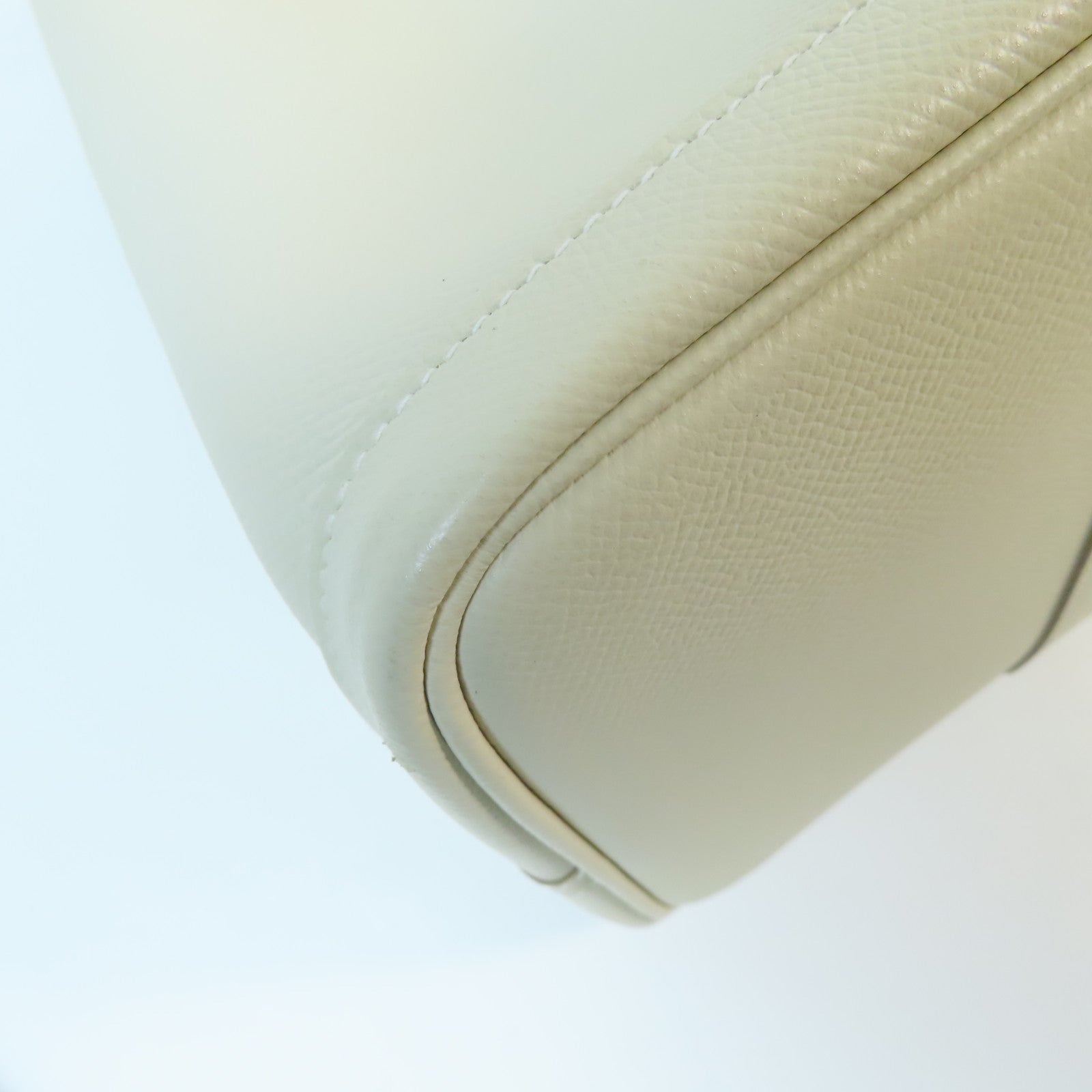 HERMES Epsom皮革Garden Party PM銀扣手挽袋Nata