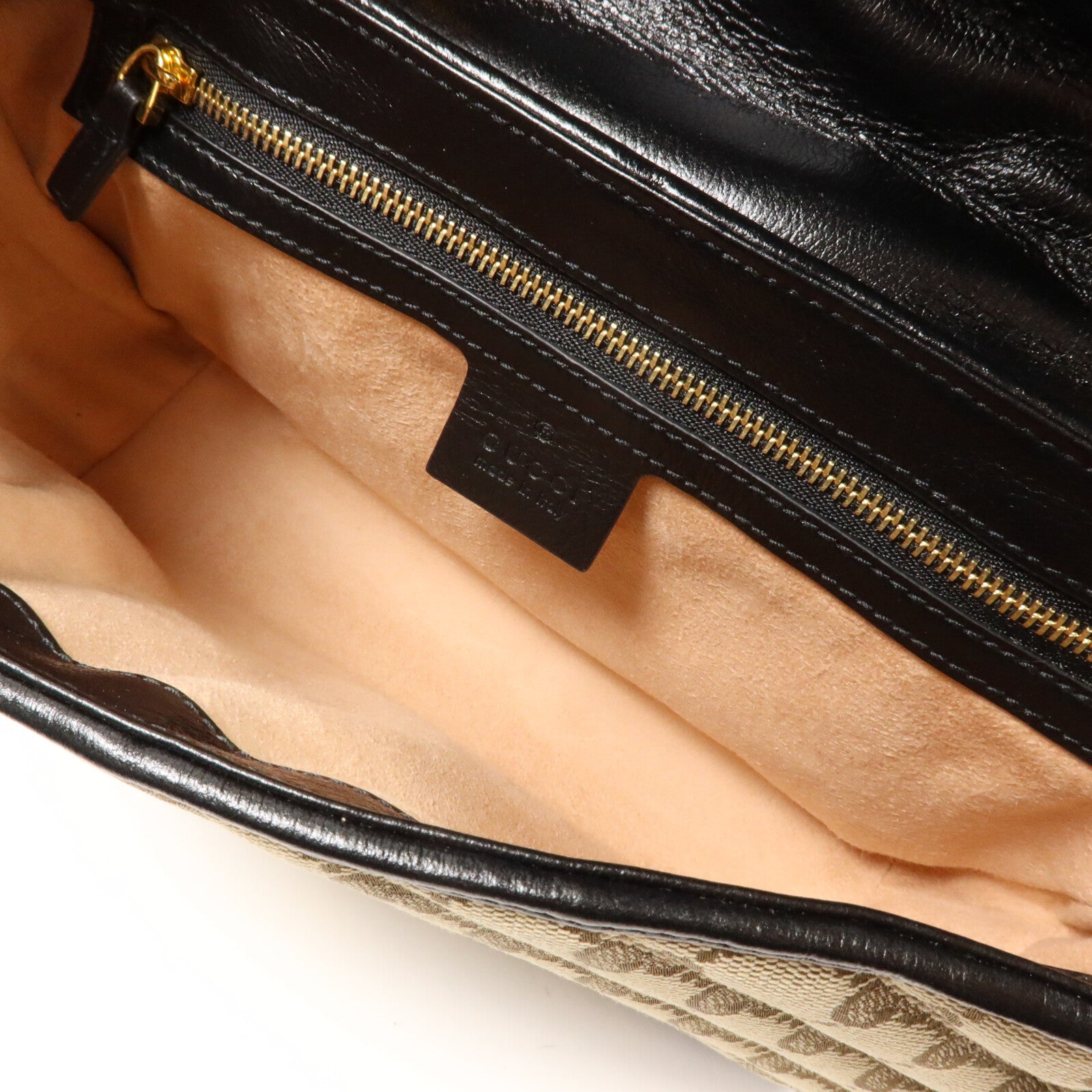 GUCCI 帆布/牛皮皮革GG Marmont Shoulder Bag鏈帶肩背袋