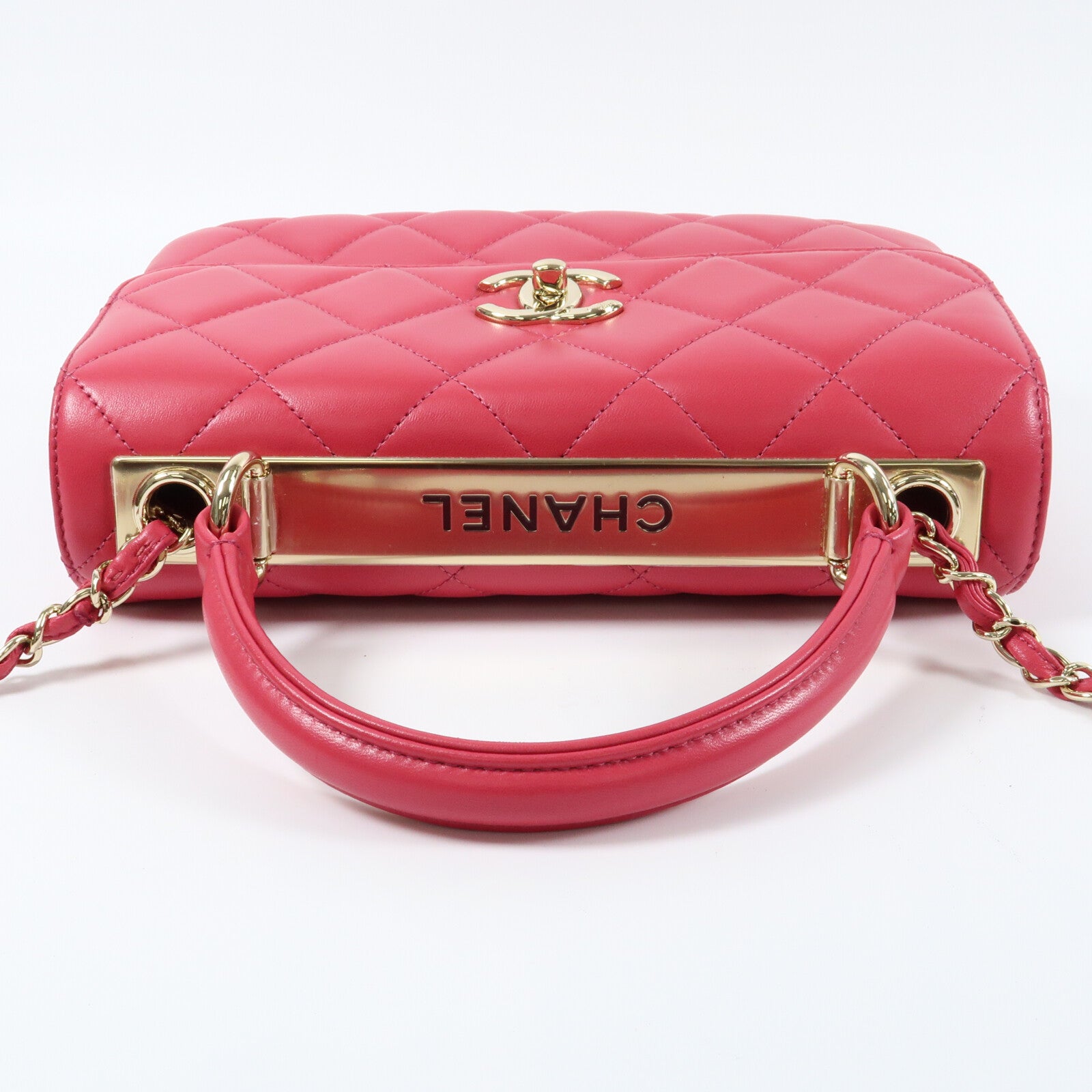 CHANEL 羊皮皮革Trendy CC金扣鏈帶肩背袋