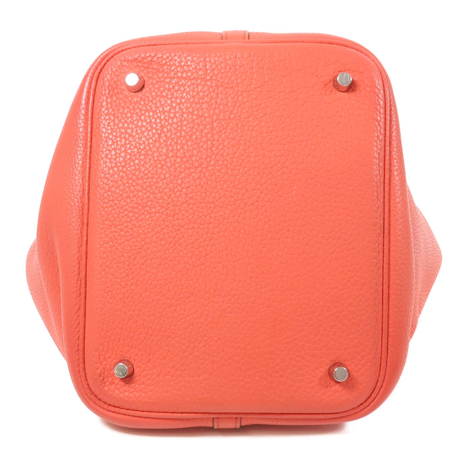 HERMES Clemence皮革Picotin MM銀扣手挽袋