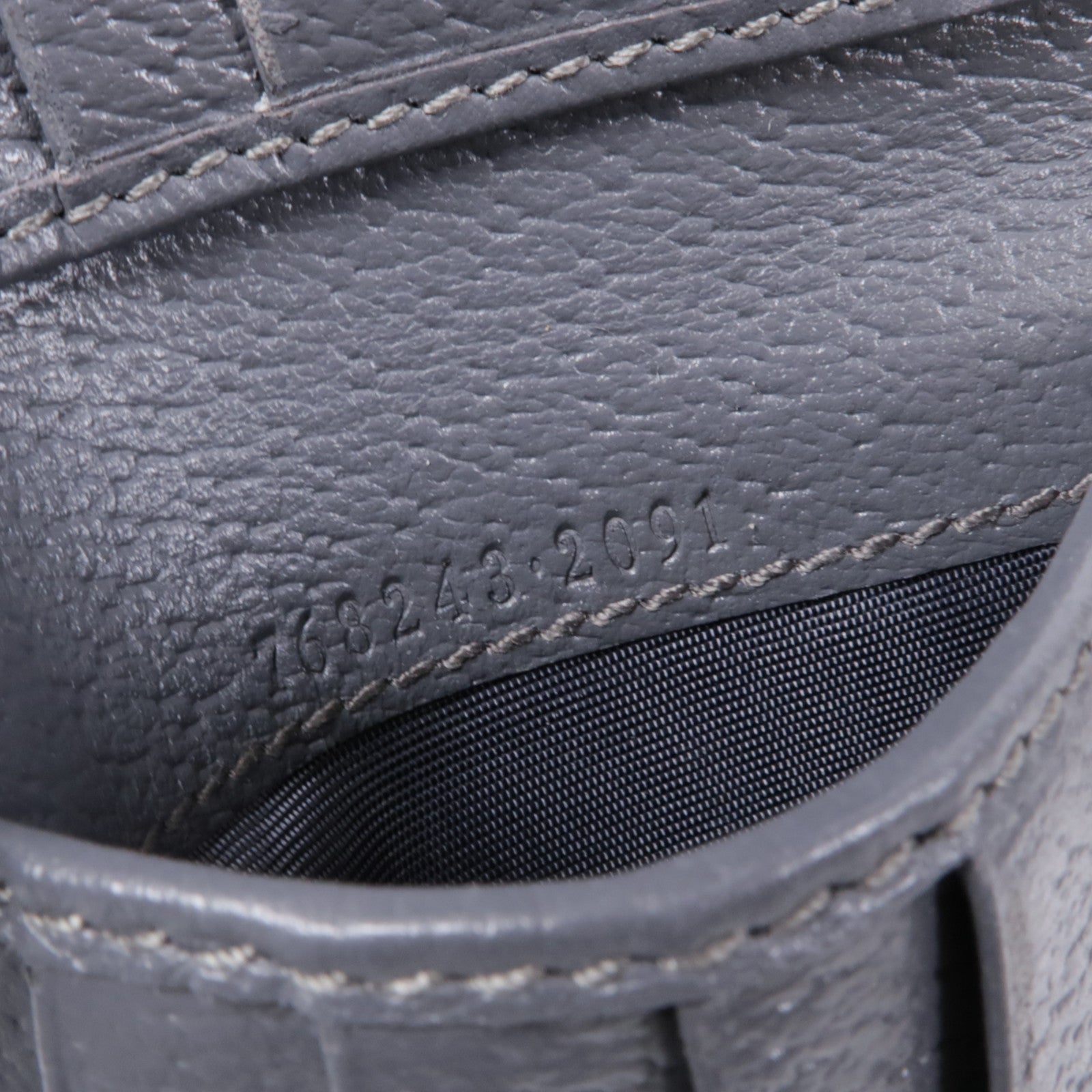 GUCCI 塗層帆布/皮革Grey Interior Bi-fold Wallet錢包