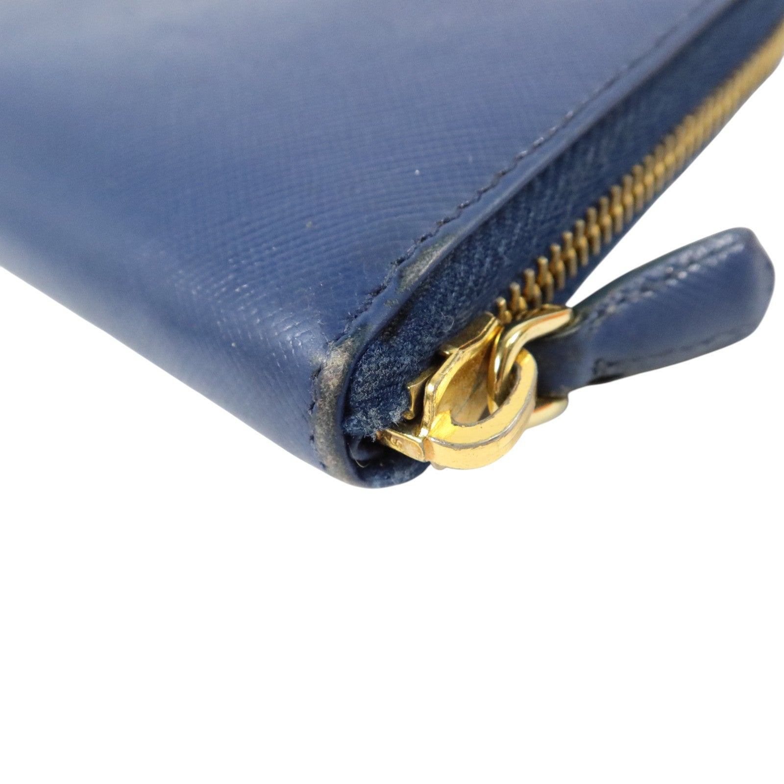 PRADA Saffiano皮革Zipper Long Wallet金扣長錢包