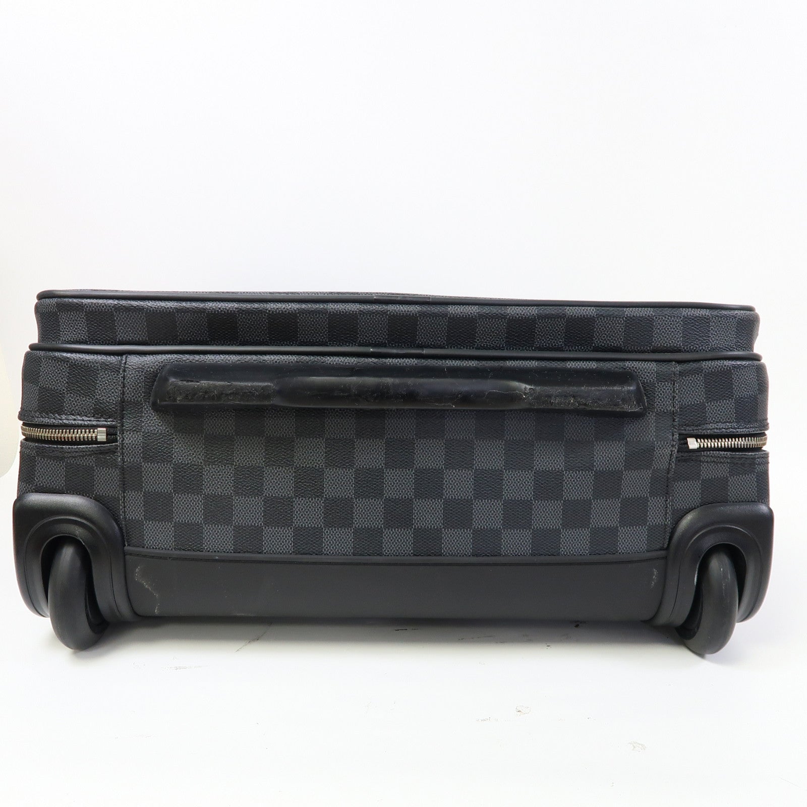 LOUIS VUITTON Damier Graphite Pilot Case銀扣行李箱黑色