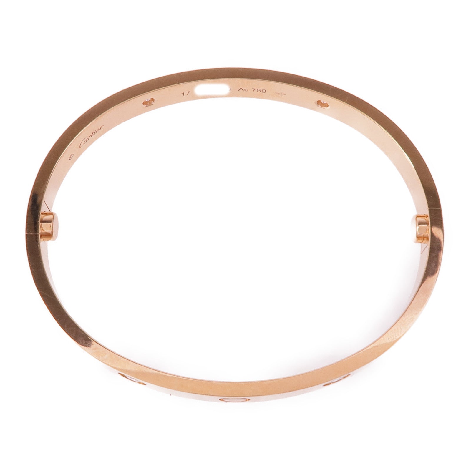 CARTIER 18K玫瑰金4 Diamond Love Bracelet手鐲