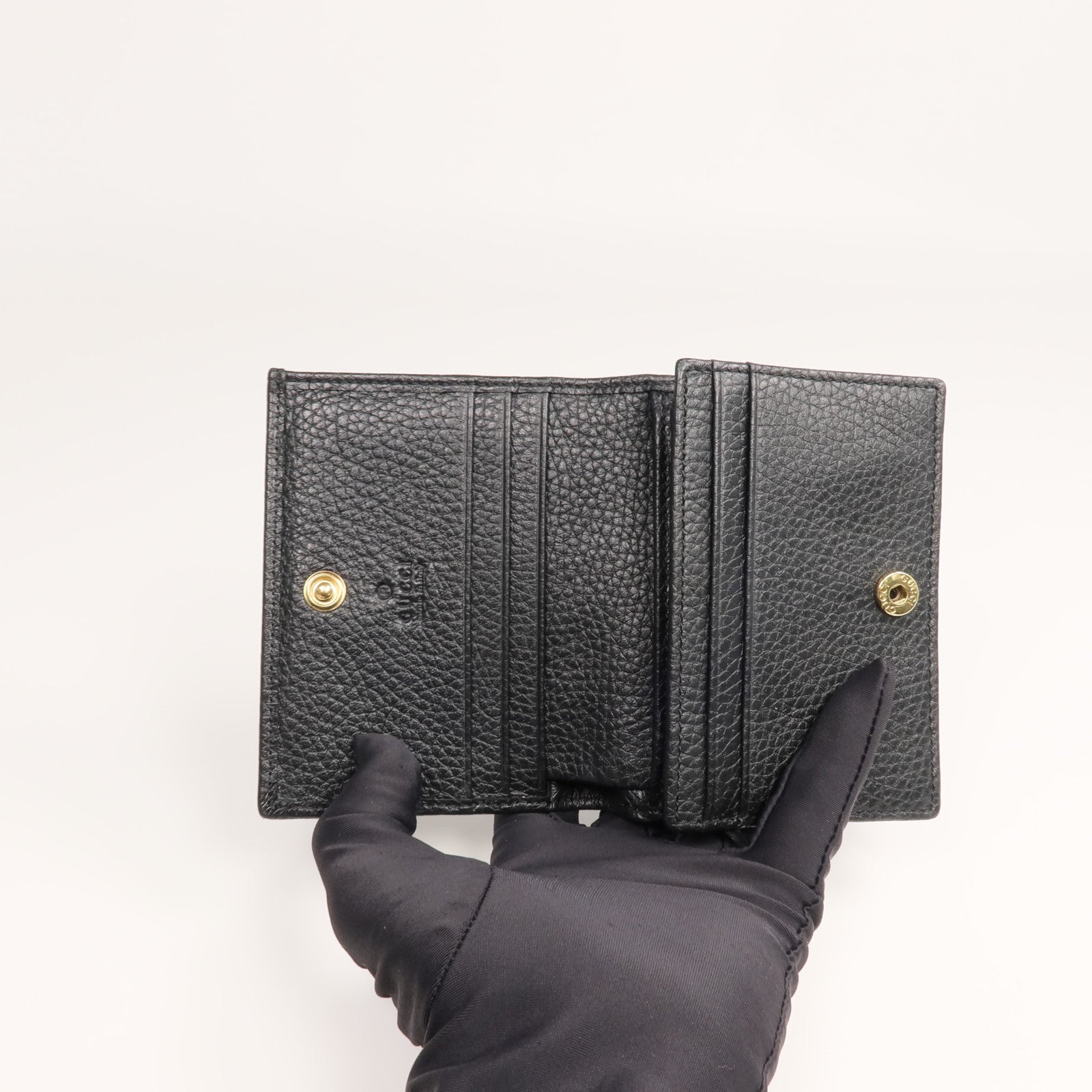 GUCCI 牛皮皮革Wallet金扣錢包