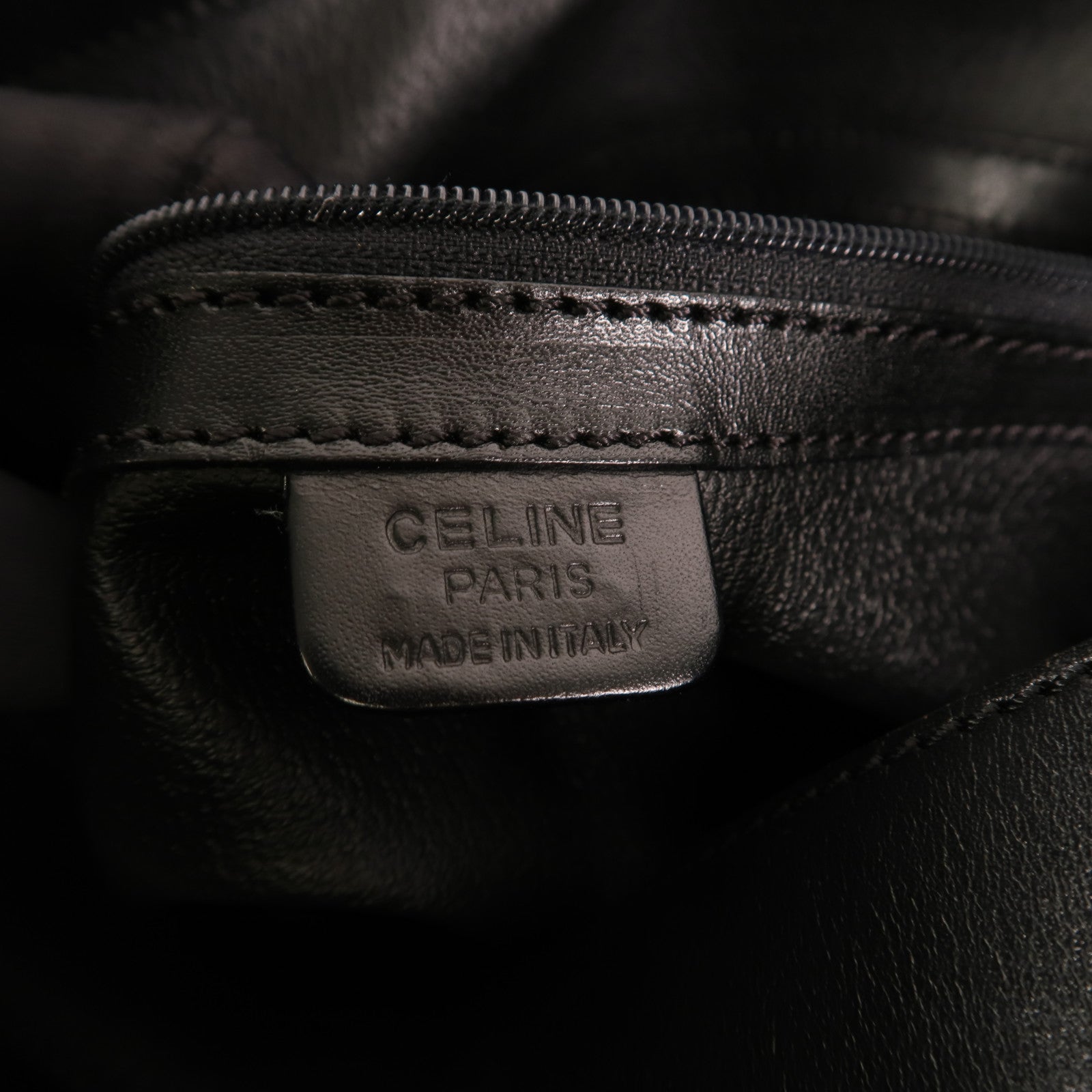 CELINE 塗層帆布Vintage Macadam Hobo金扣手挽袋