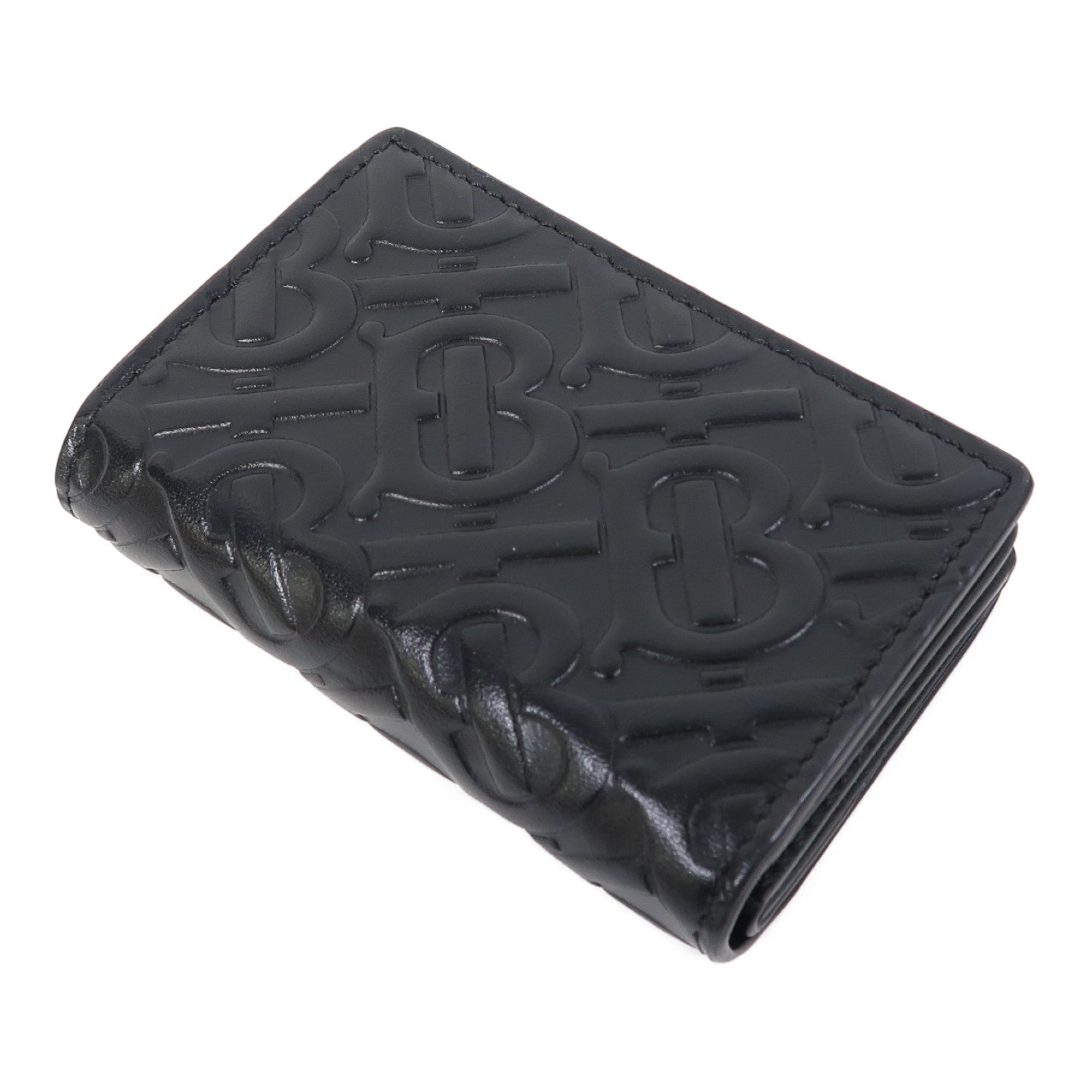 BURBERRY 牛皮皮革Card Case金扣卡片套黑色