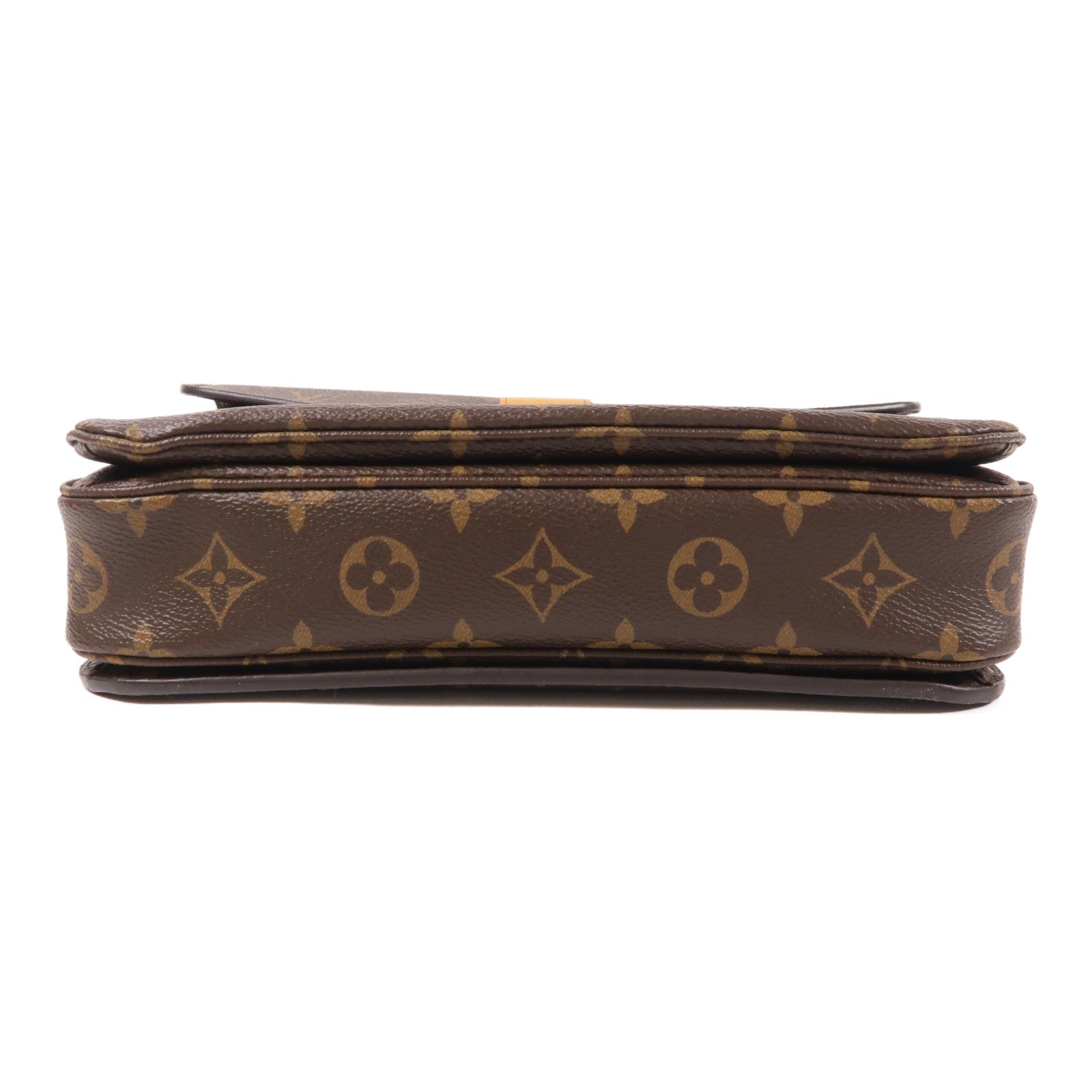 LOUIS VUITTON Monogram Pochette Metis MM金扣手挽肩背兩用袋棕色